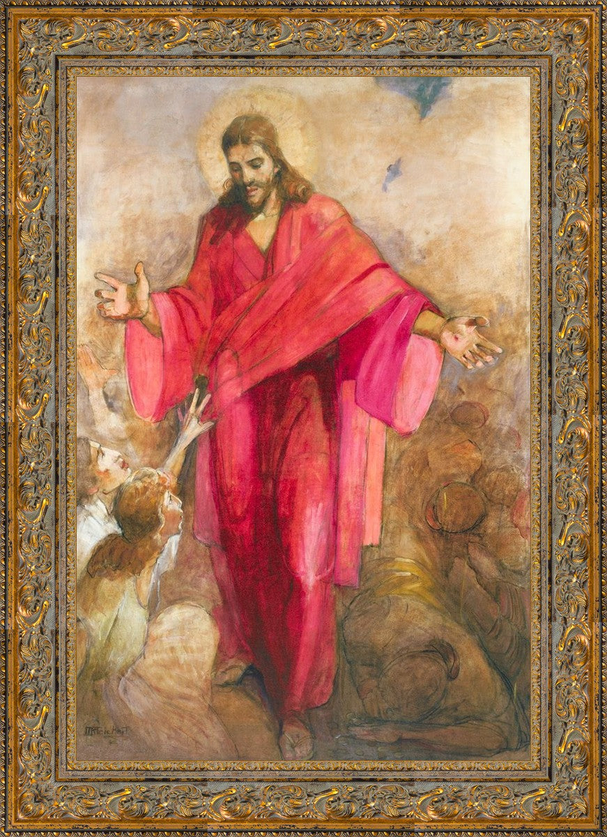 Christ in Red Robe - Religious Wall Art Decor for Home, Church & Office - Inspirational Christian Gift & Spiritual Decor