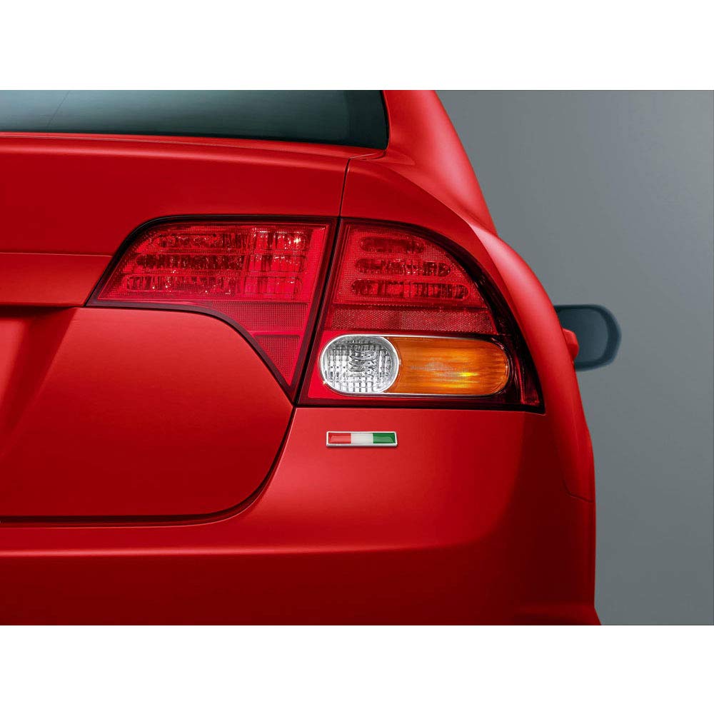 3D Metal Car Sticker - Italy National Flag Auto Decal for Car Body, Trunk, Motorcycle - Durable Aluminum Alloy Personalized Styling Accessory (Perfect for Car Shows, Racing Events & National Pride Display)