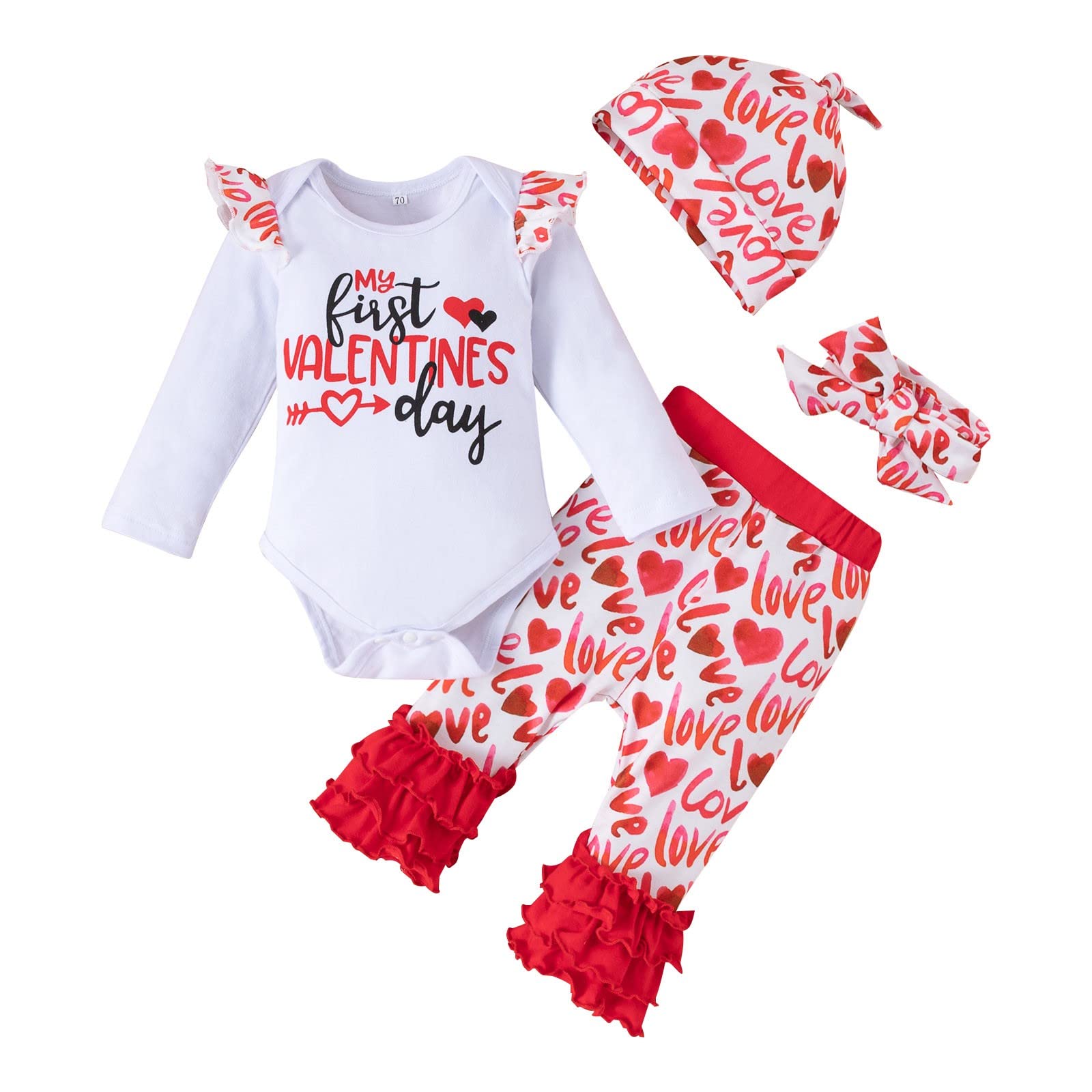 Newborn Baby Boy & Girl Outfit Set - Ribbed Long Sleeve Romper + Bell Bottom Pants | Soft Cotton Fall Winter Clothes for Infants | Perfect for Photo Shoots, Family Gatherings & Daily Wear