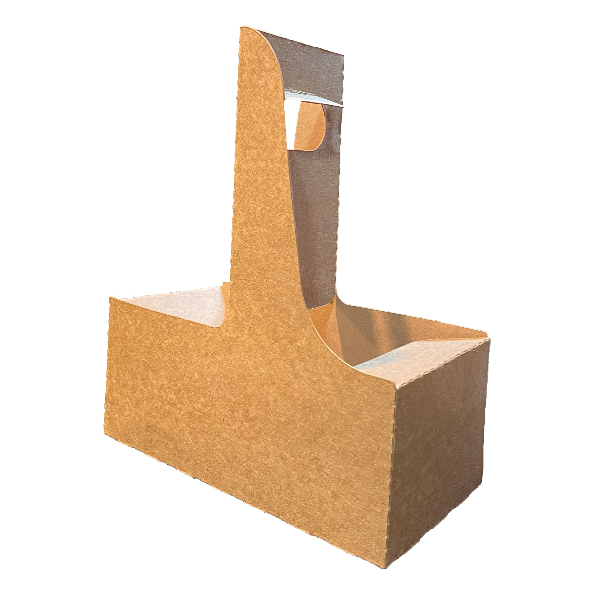 2 Cup Drink Carrier with Handle | Eco-Friendly Kraft Paperboard Cup Holder | Disposable Hot & Cold Beverage Tray for Coffee, Tea, Smoothies | Perfect for Food Delivery Services like Uber Eats, DoorDash, Takeout Restaurants & Cafes (100 Pack) - Ideal for Coffee Shops, Bubble Tea Stores, Office Meetings & Catering Events