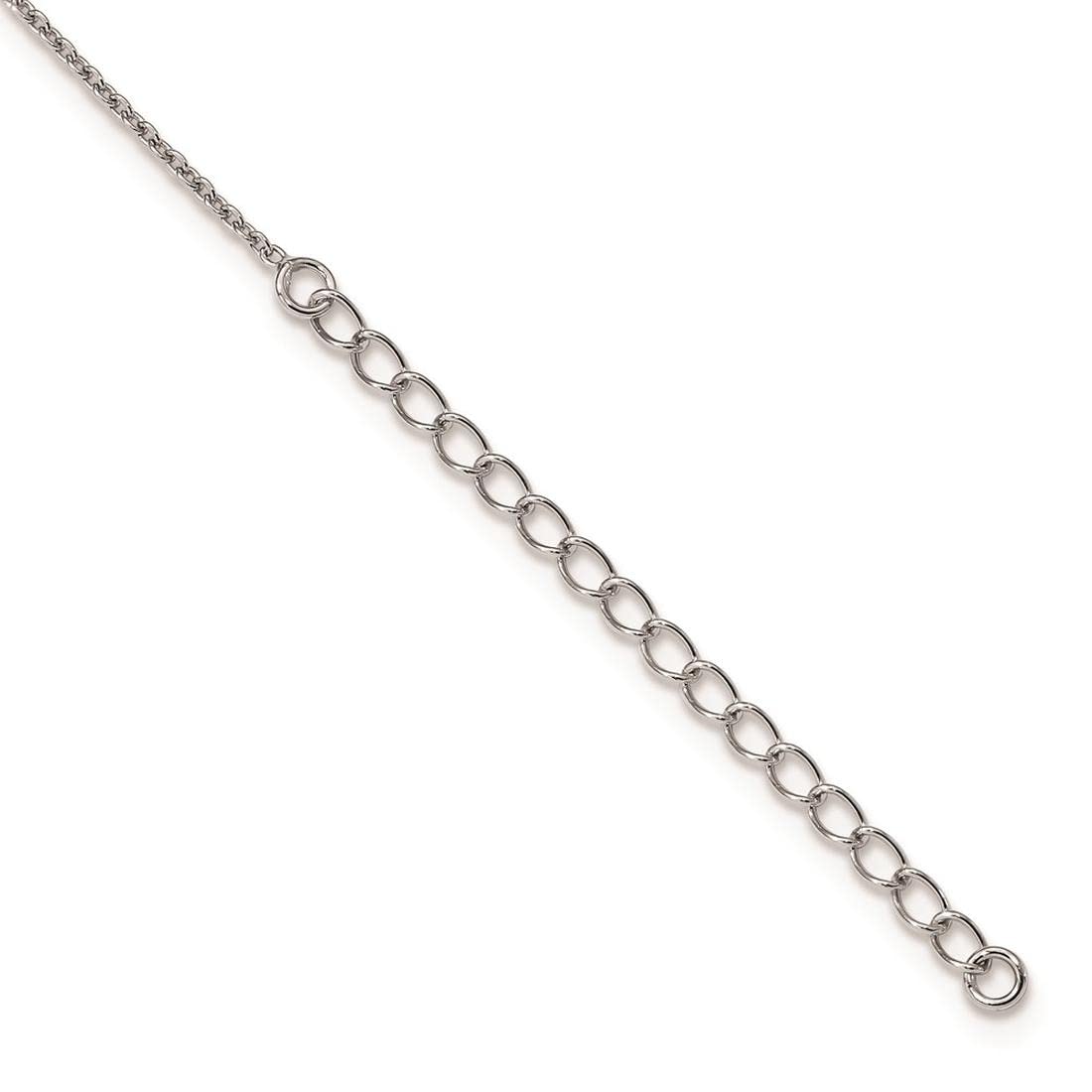 925 Sterling Silver Cubic Zirconia Cross Necklace - 18