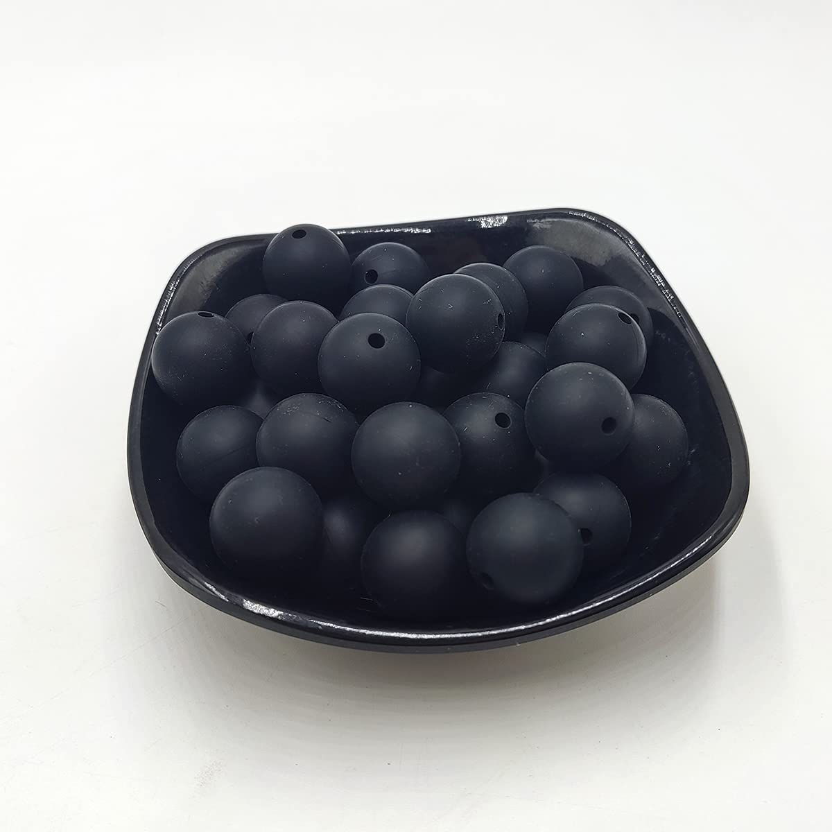 15mm Silicone Pearl Beads 50pcs for DIY Jewelry & Keychains - Crafting Accessories