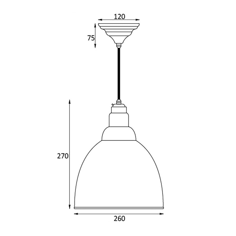 Smooth Polished Nickel Brindley Pendant Light Fixture - Modern Ceiling Hanging Lamp for Kitchen Island, Dining Room & Bedroom Lighting