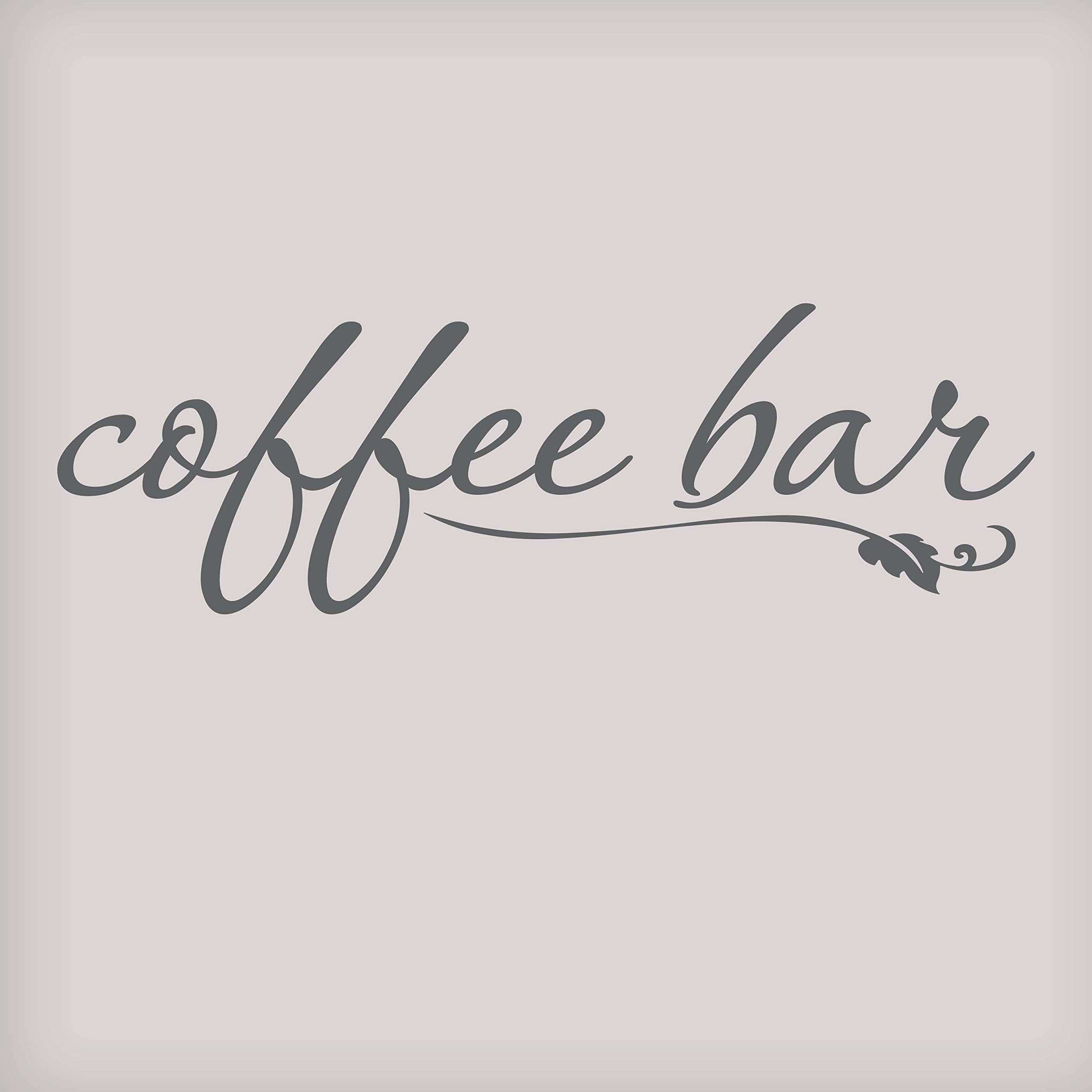 Vinyl Quote Me Coffee Bar Wall Decal - Kitchen & Coffee Wall Decor Sign (11x3.5 Inches, Dark Grey) | Made in USA | Perfect for Coffee Shops, Home Kitchens & Office Break Rooms
