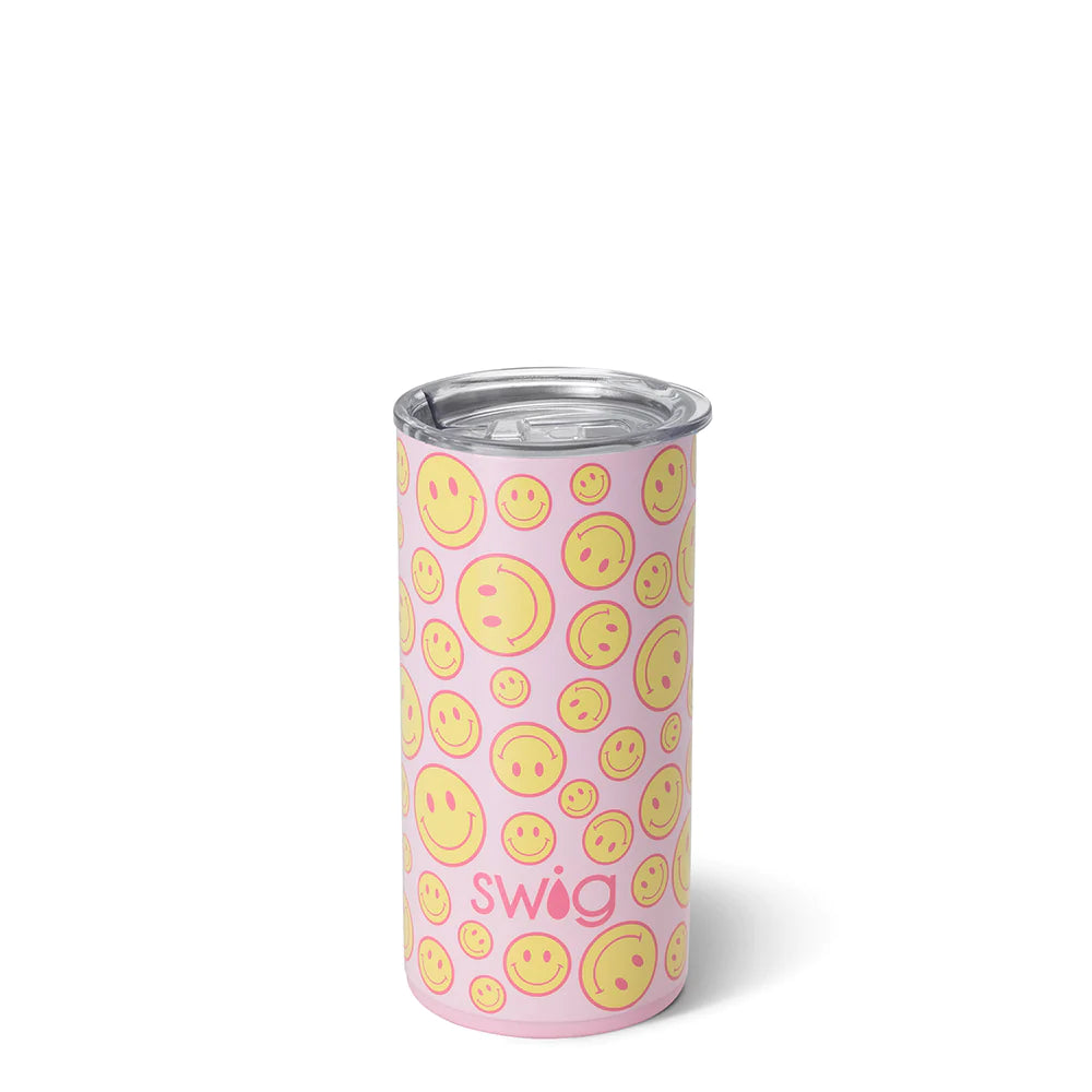 Oh Happy Day Slim Tumbler 12oz - Insulated Stainless Steel Water Bottle with Lid for Hot & Cold Drinks - Perfect for Office, Gym, Travel & Outdoor Activities