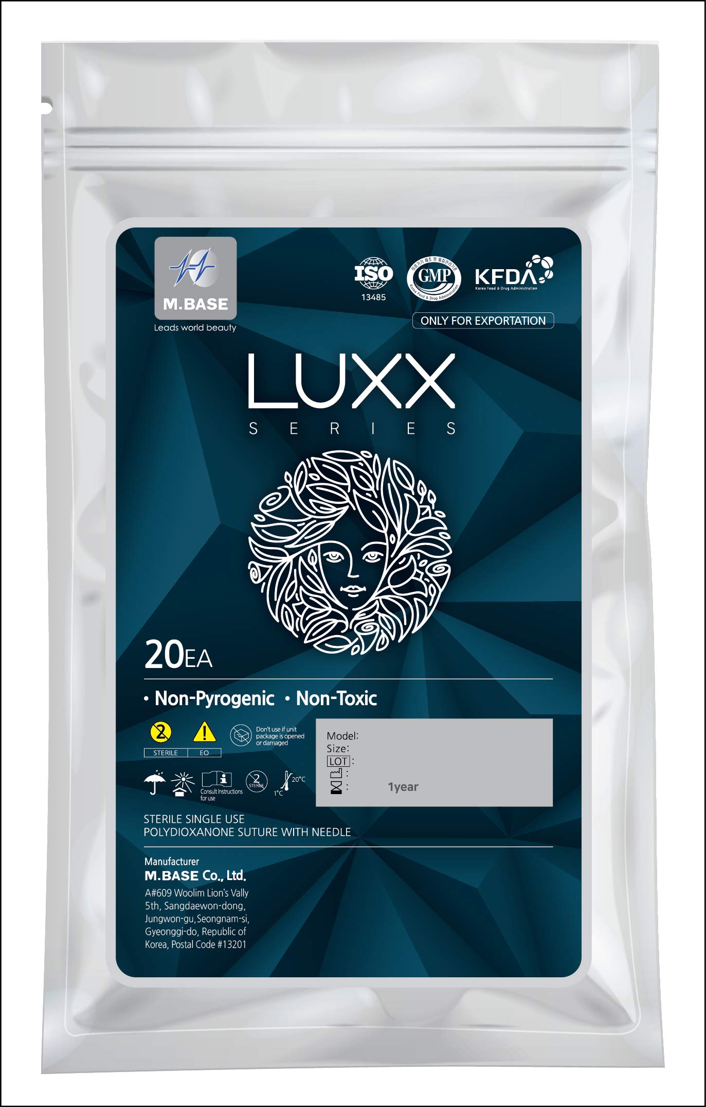 Luxx CL PDO Threads - Blunt L-Type & Cog Type for Face Lifting - 20Pcs Korean Made (18G100) - Professional Anti-Aging & Skin Tightening Treatment for Wrinkles & Sagging Skin