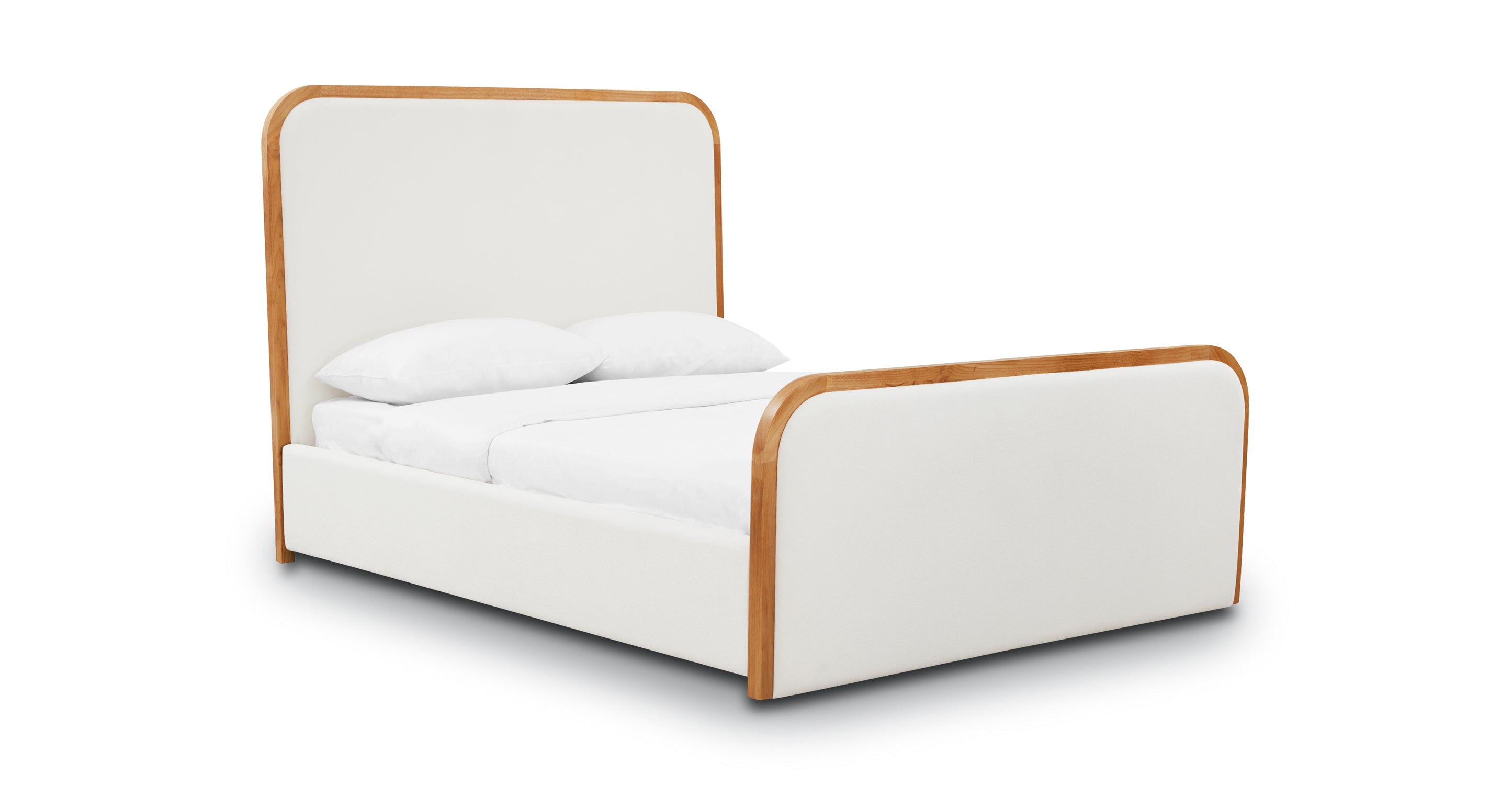 Toscano Bed Frame - Queen Size, Modern Platform Bed with Wooden Slats & Sturdy Metal Legs - Perfect for Bedrooms, Guest Rooms & Apartments