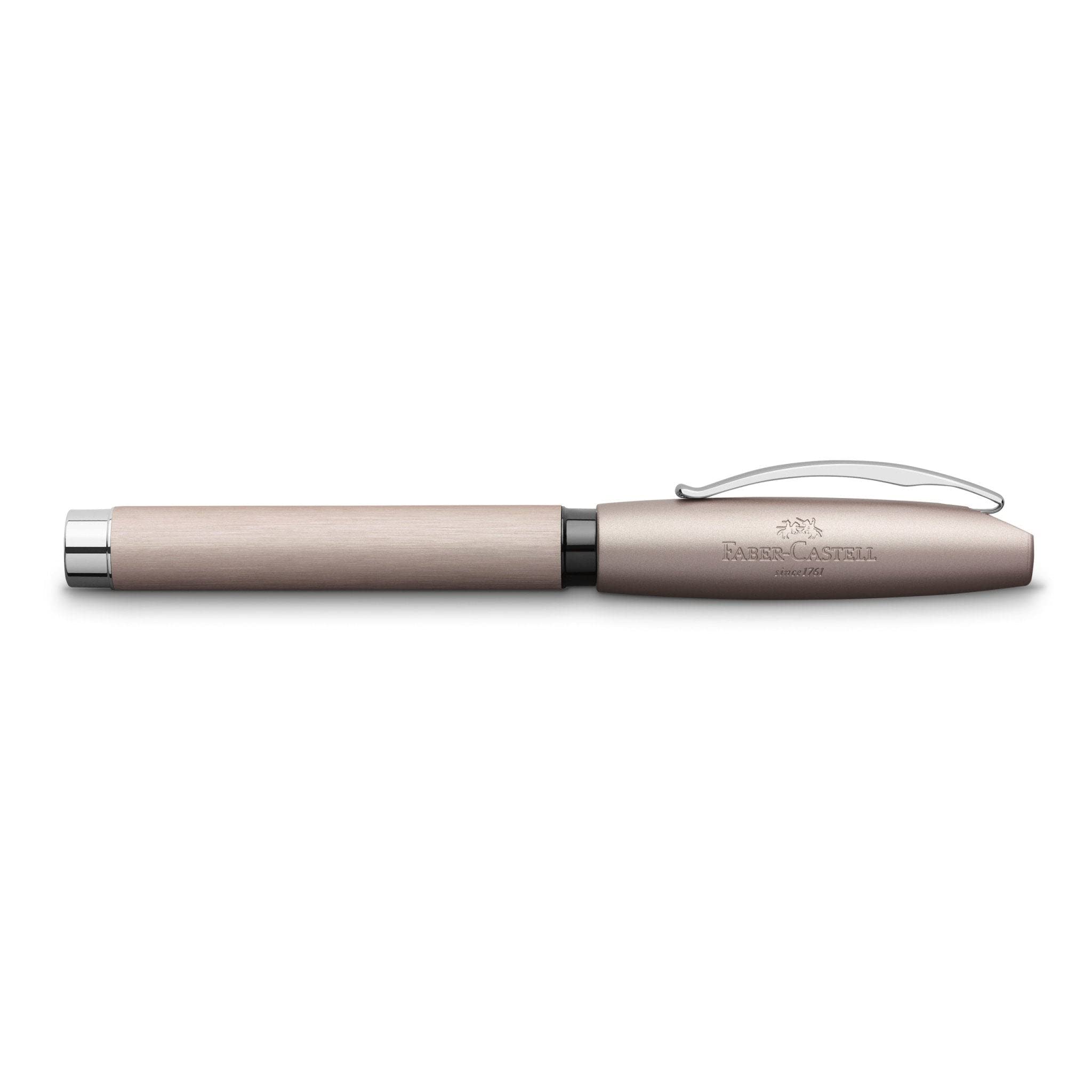 Faber-Castell Essentio 148422 Fountain Pen - Premium Aluminum Rose Gold Writing Pen for Professionals & Students - Perfect for Office, School & Gift Giving