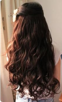 Delhi Real Human Hair Extensions - Brown Side Clip Hairpiece for Women | Perfect for College Students, Housewives & Actresses | Everyday Wear, Parties & Special Occasions