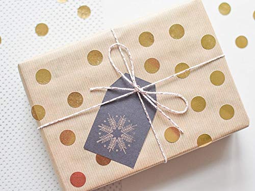 Performore Gold Circle Stickers - 1 Inch Round Metallic Labels for Envelopes, Seals & Crafts - 1000 Gold Dot Stickers per Roll - Perfect for Wedding Invitations, Gift Wrapping & Scrapbooking
