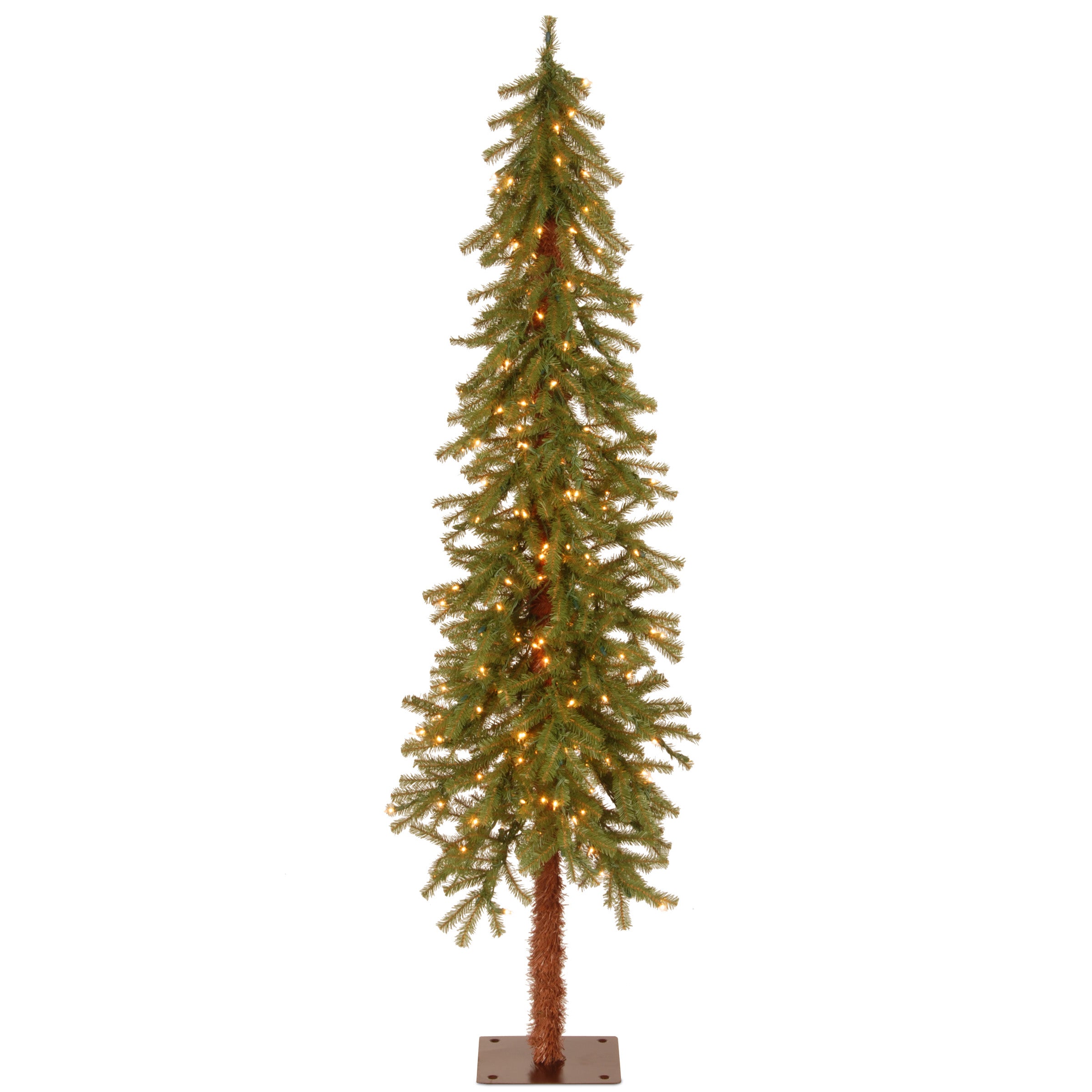 6 ft Pre-Lit Artificial Hickory Cedar Christmas Tree with 300 Clear LED Lights - Perfect for Holiday Home Decor & Festive Indoor Decorations