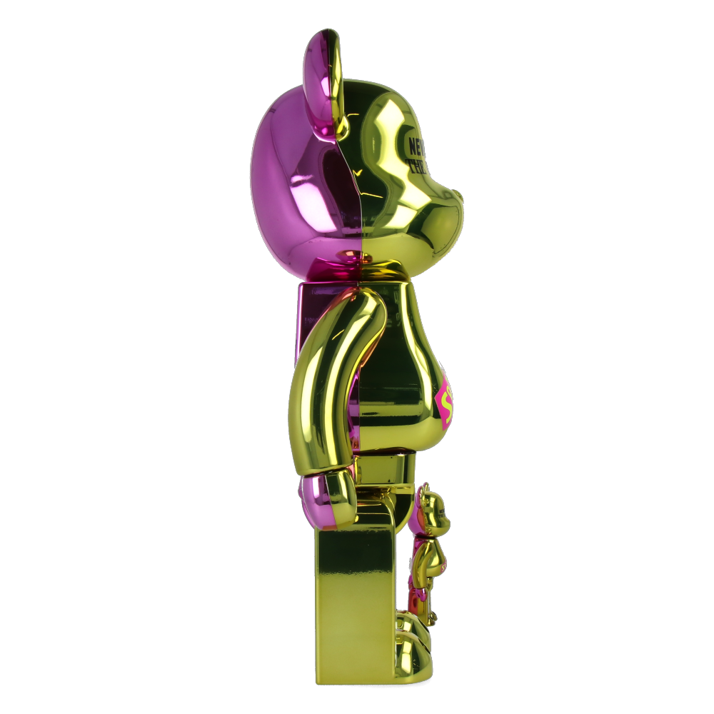 400% + 100% Bearbrick Sex Pistols Never Mind the Bollocks Chrome Version - Limited Edition Collectible Art Toy for Display & Home Decor