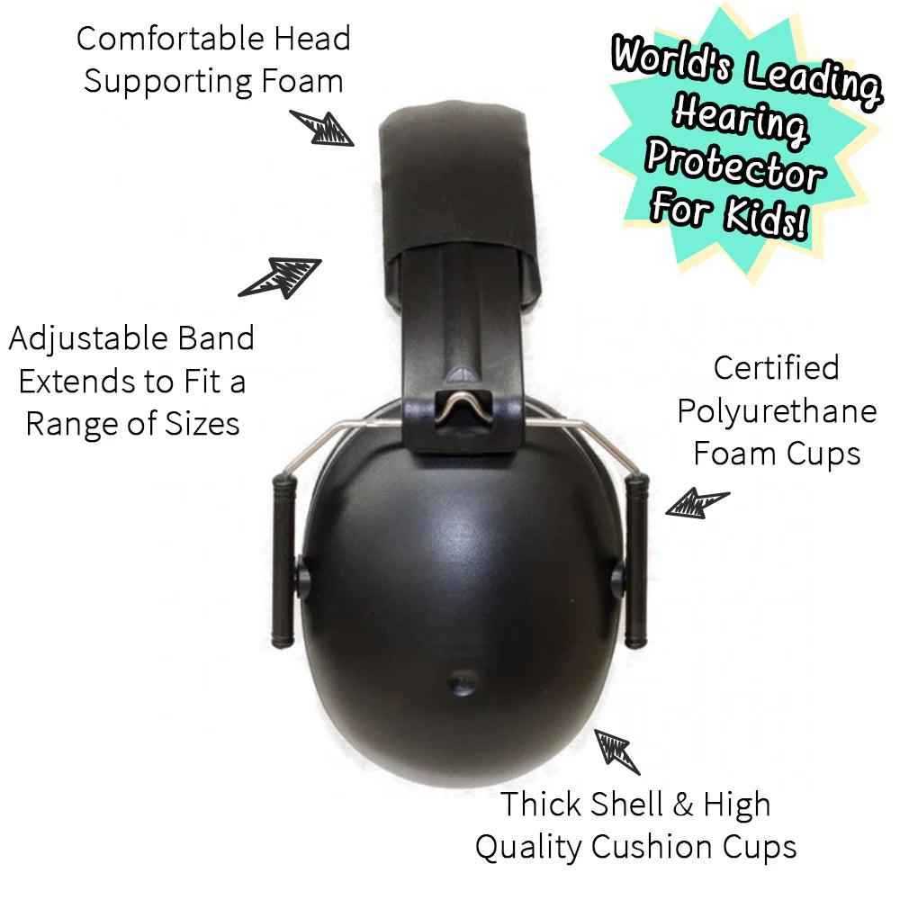 Banz Kids Hearing Protection Earmuffs for Toddlers 2 Years and Up - Noise Cancelling Headphones for Airplanes, Fireworks & Loud Events