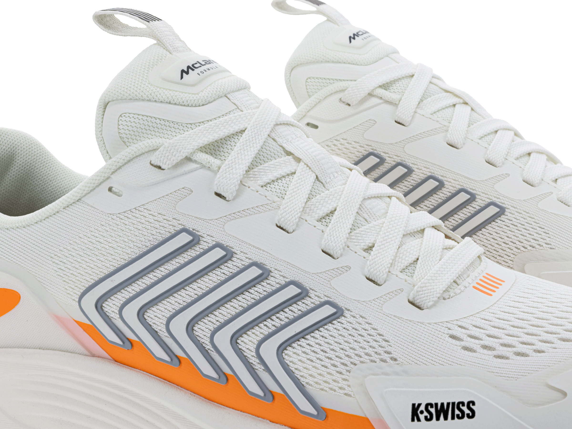 AERO ACTIVE X MCLAREN F1 Team Men's Running Shoes - Snow White/Papaya Color - Lightweight Breathable Sneakers for Jogging, Gym Workouts & Streetwear Fashion