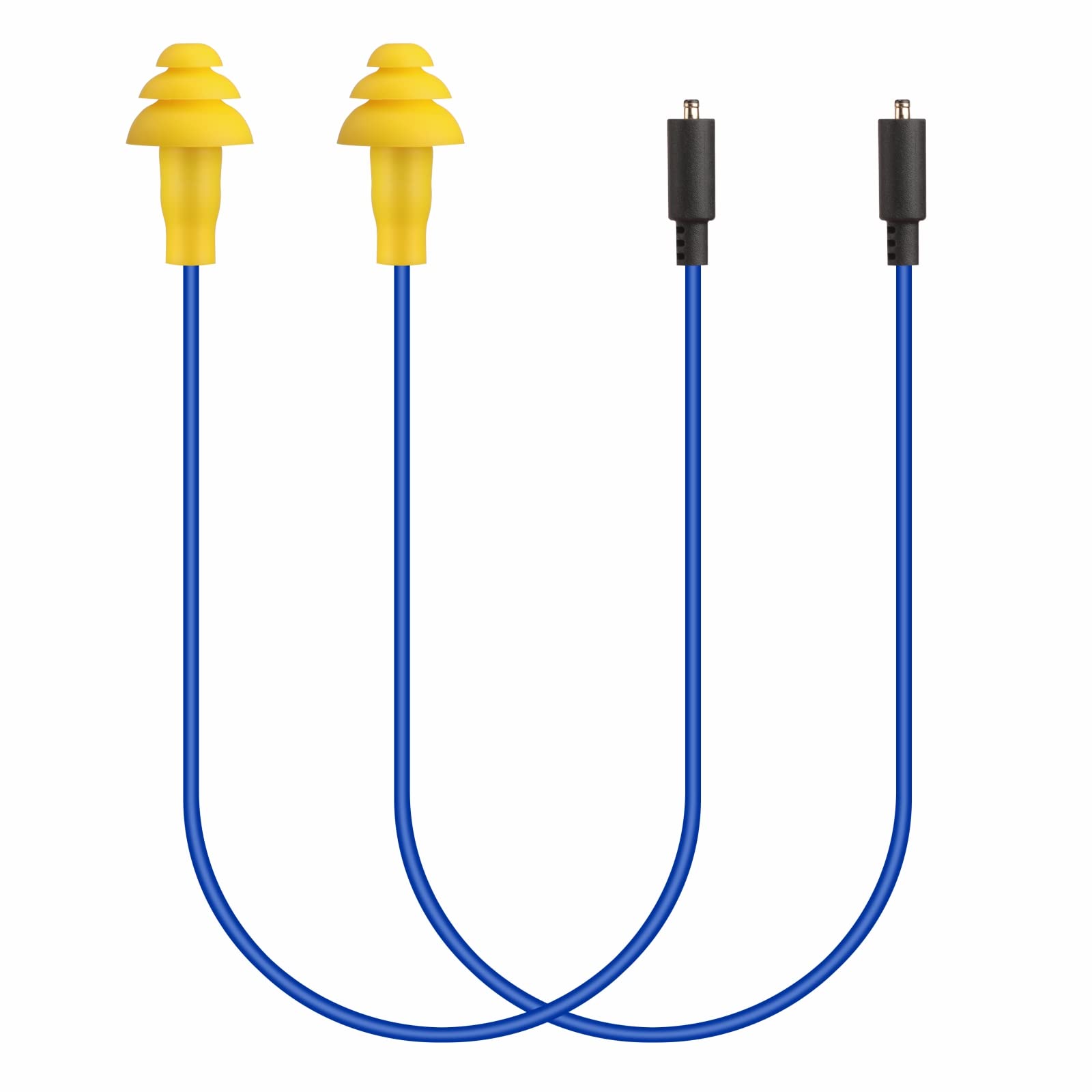 MIPEACE 2 Pack Replacement Earbud Cables for Bluetooth Headphones - Blue & Yellow - Durable Audio Cord for Work, Gym, Travel & Daily Use