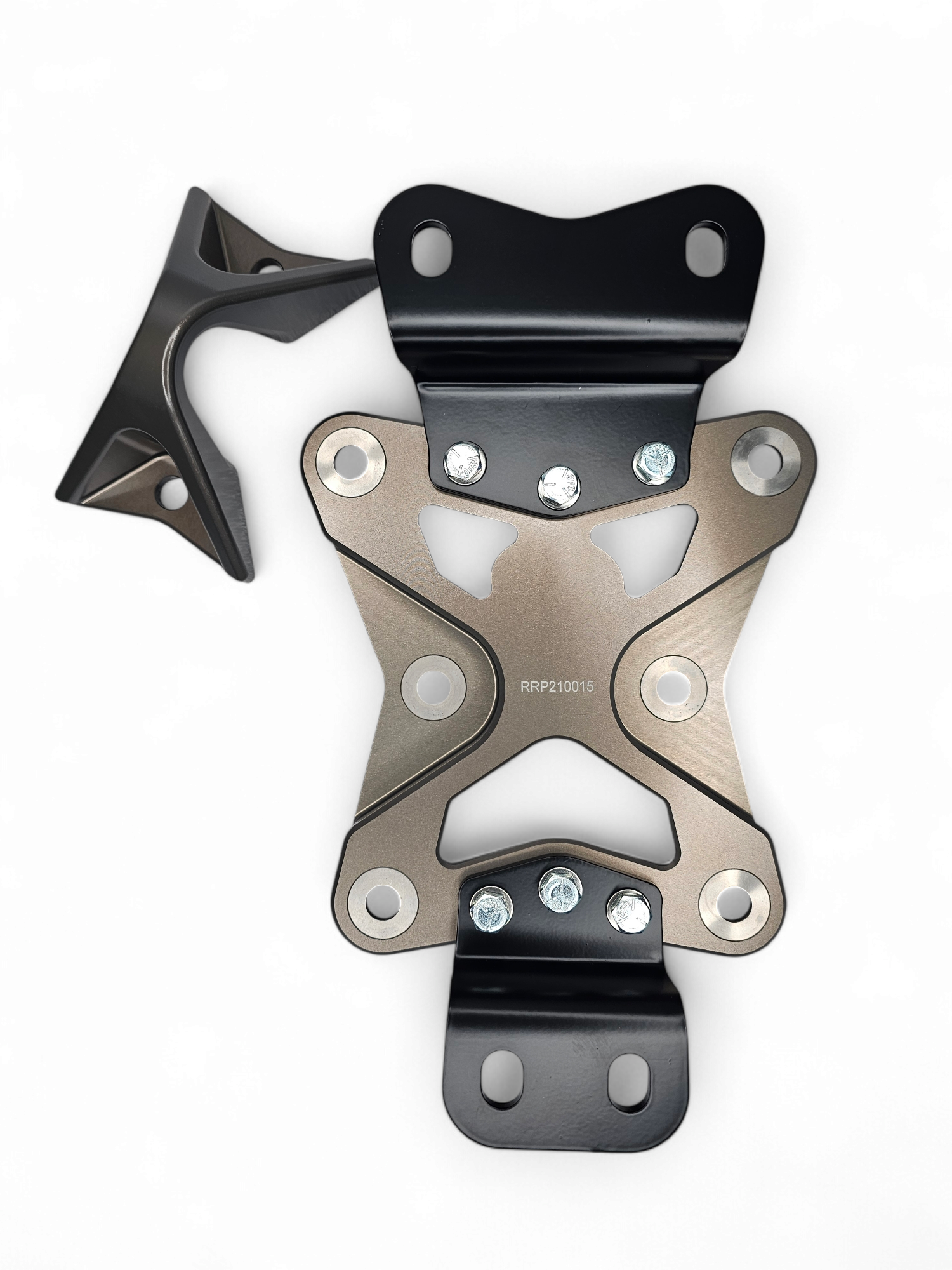 2022-2023 Can Am X3 10 Bolt Radius Rod Plate with Heavy Duty Pull Hook - Gun Metal RRP210015 - Off-Road UTV Accessory for Trail Riding & Dune Bashing