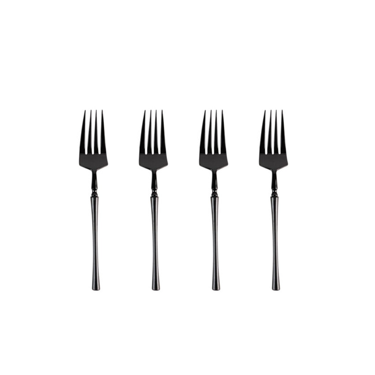 Premium Infinity Collection Black Flatware Set - 32-Piece Stainless Steel Cutlery for Dining, Parties & Home Entertaining