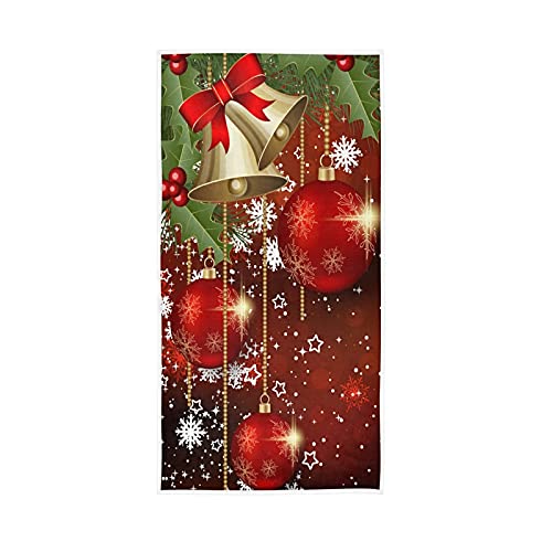 Premium Red Christmas Hand Towels - Soft Holiday Snowflake Washcloths (30x15 Inches) for Kitchen, Bathroom, Guest Hotel & Spa Decor - Perfect for Winter Home Decor, Holiday Parties & Festive Gifting