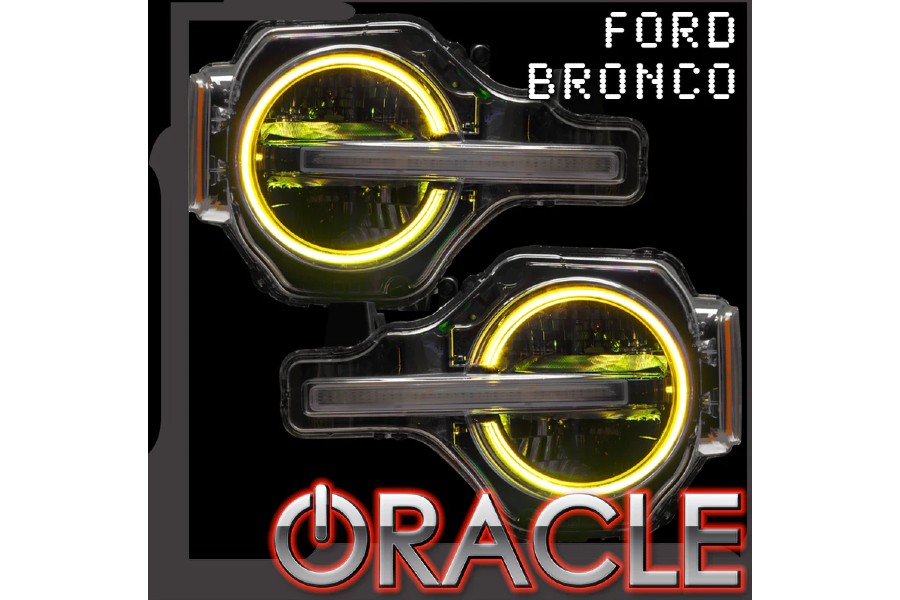 2021-2023 Ford Bronco Oracle Color Shift RGB+W LED Headlight Halo Upgrade Kit - Off-Road Lighting Accessories for Enhanced Night Visibility & Style