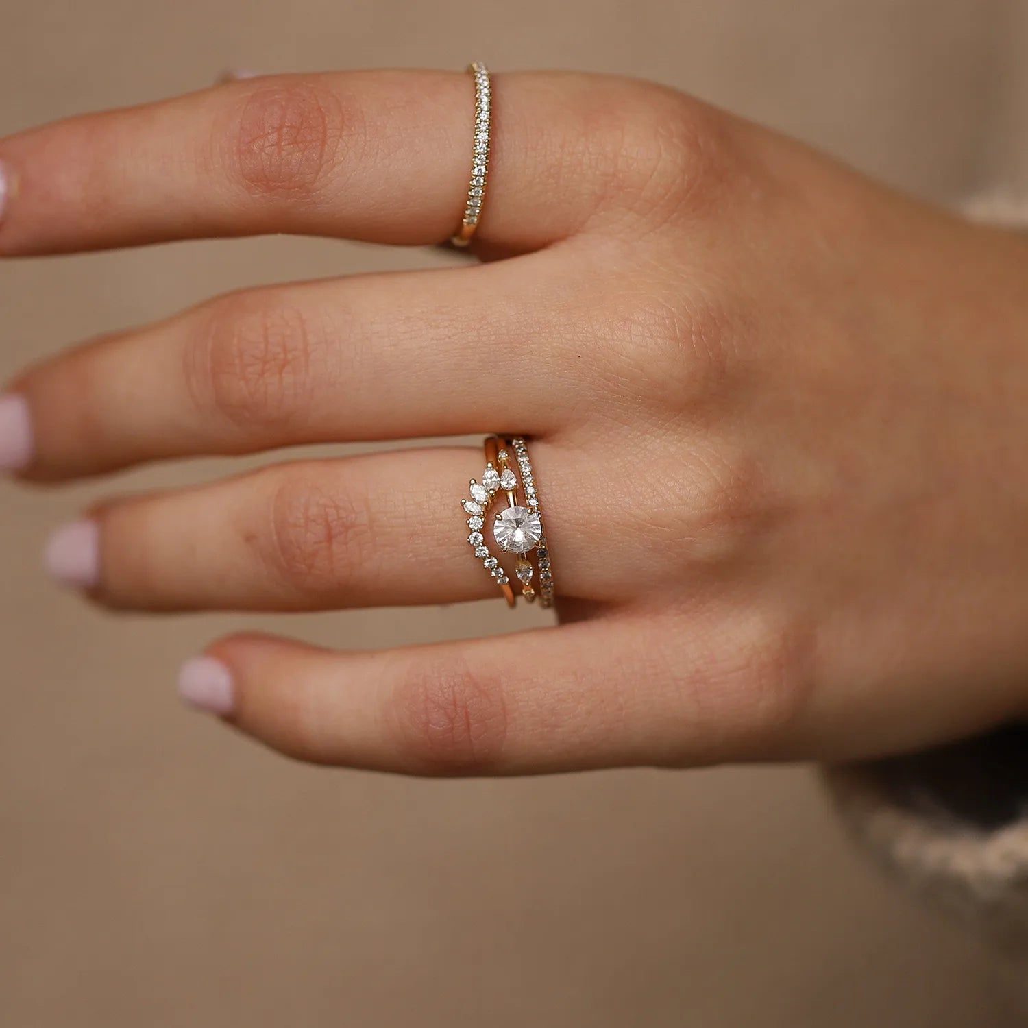 14K Yellow Gold Diamond Band Ring for Women - Elegant Wedding, Engagement, or Anniversary Jewelry Gift - Perfect for Special Occasions & Everyday Wear