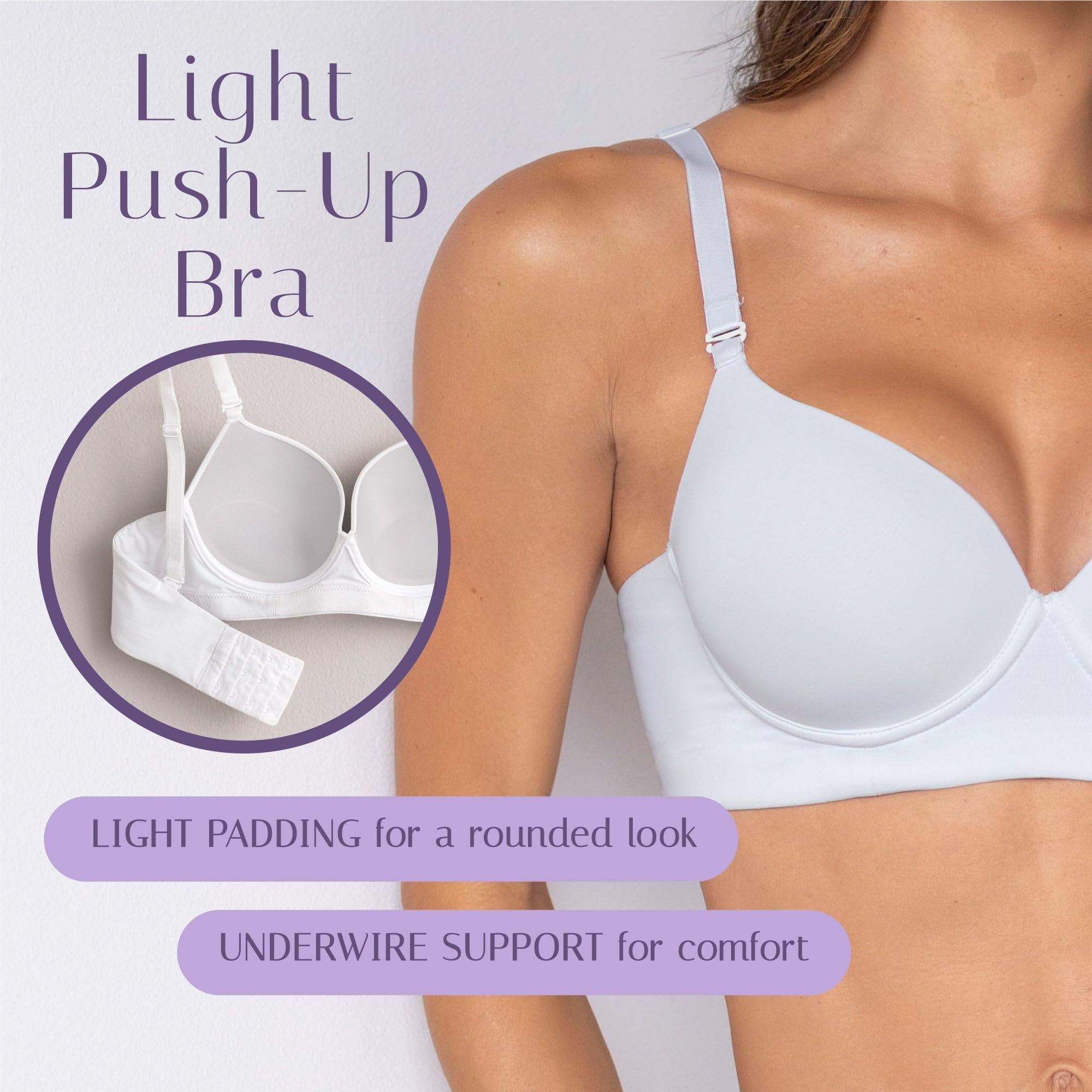 Best Underwire Bras for Women - Full Coverage Light Push Up Bra with Support & Comfort | Perfect for Everyday Wear, Work & Special Occasions