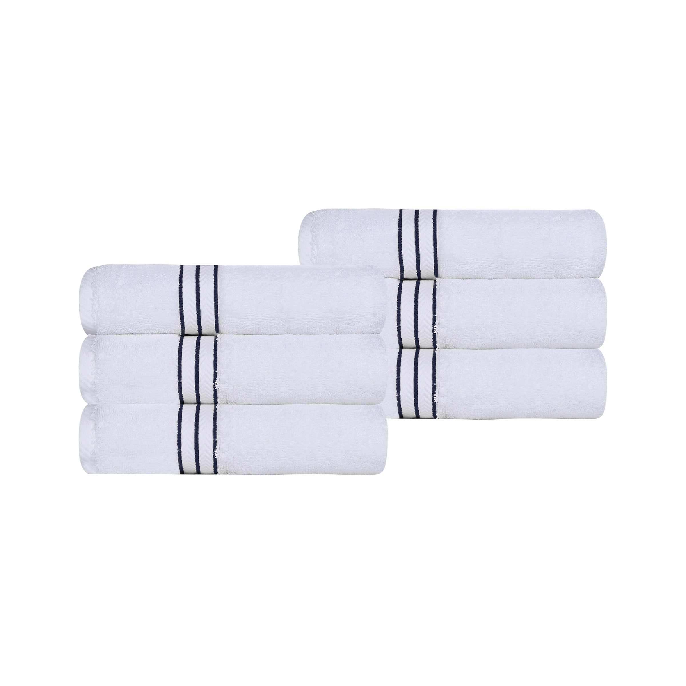 Premium 6-Piece Turkish Cotton Hand Towel Set - Ultra Soft, Highly Absorbent Bath & Kitchen Towels for Spa, Guest Bathroom & Luxury Home Use