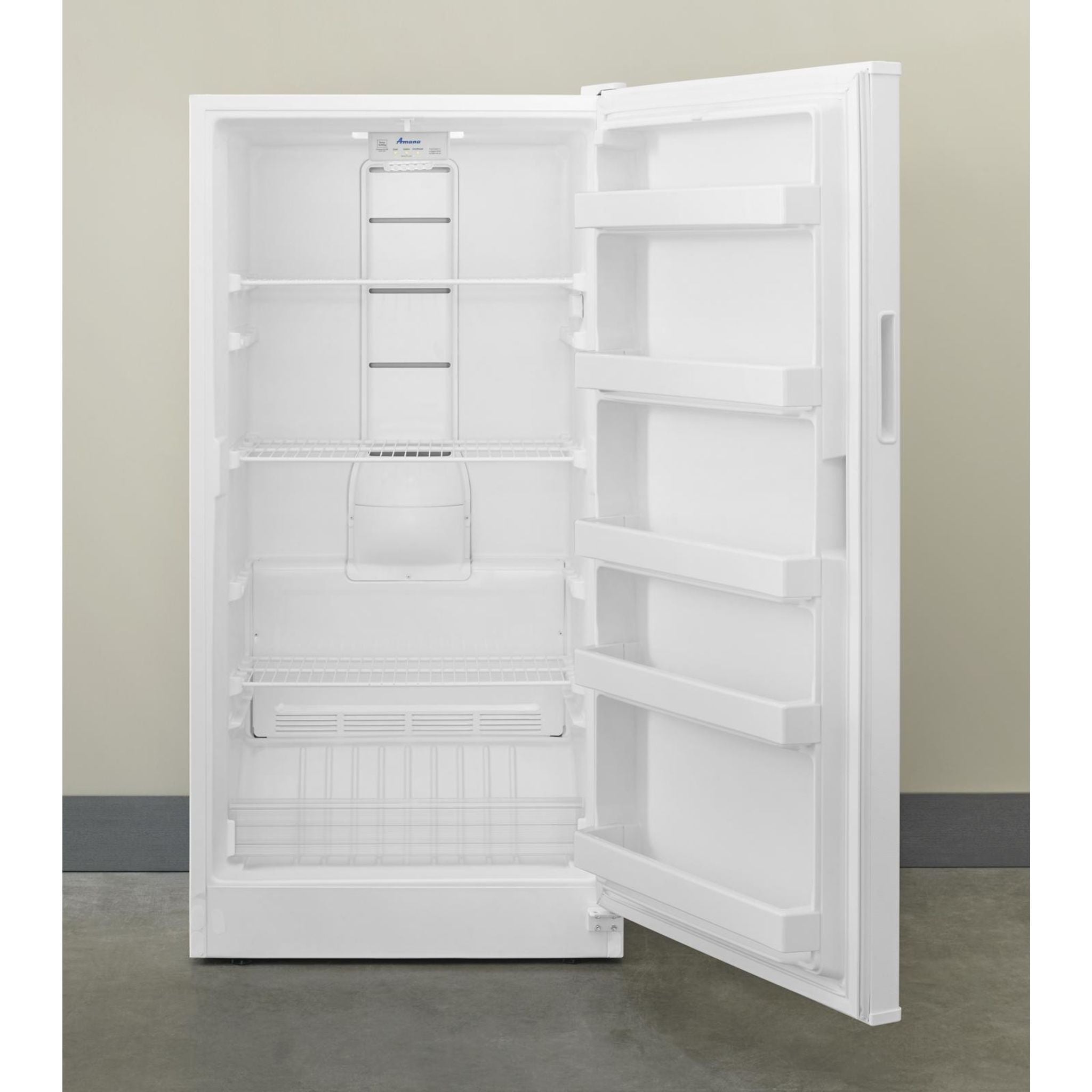 Amana AZF33X16DW 33-Inch Upright Freezer in White - Energy Efficient Deep Freezer for Home, Kitchen, or Garage Storage
