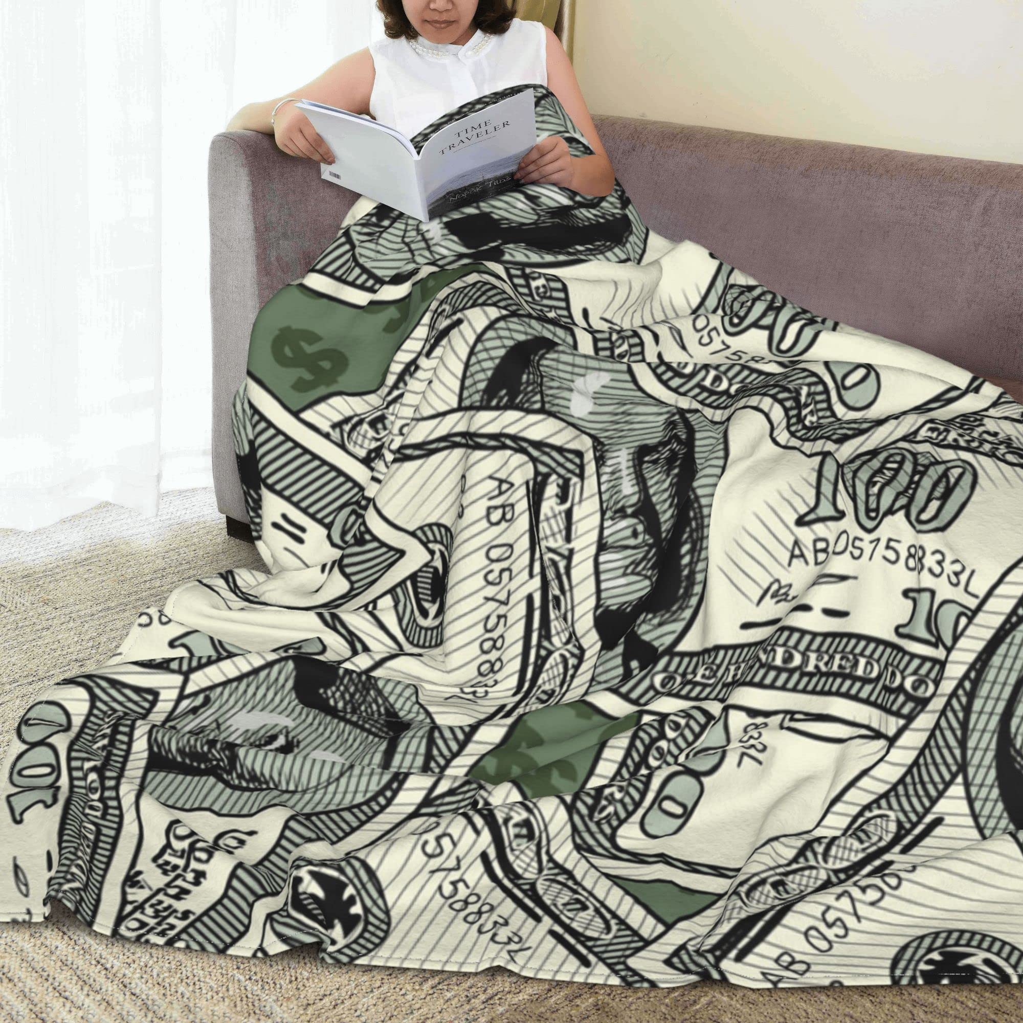 Lightweight Flannel Blanket - Small & Large Summer Cooling Throw - Cute Fleece Blanket for Couch, Bed, Sofa & Chair - Queen & King Size - Perfect for Lounging, Picnics & Travel
