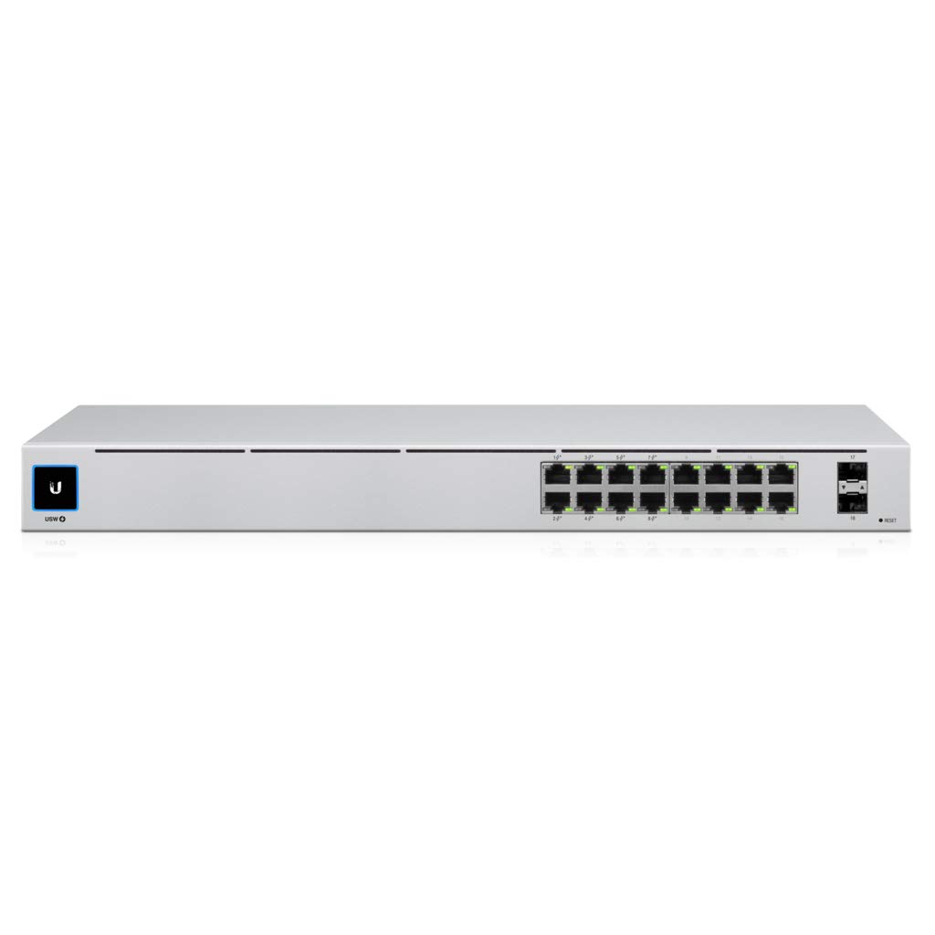 Ubiquiti UniFi 16-Port Gigabit PoE Switch with 150W Power - Network Switch for Home & Office, Perfect for IP Cameras, VoIP Phones & WiFi Access Points