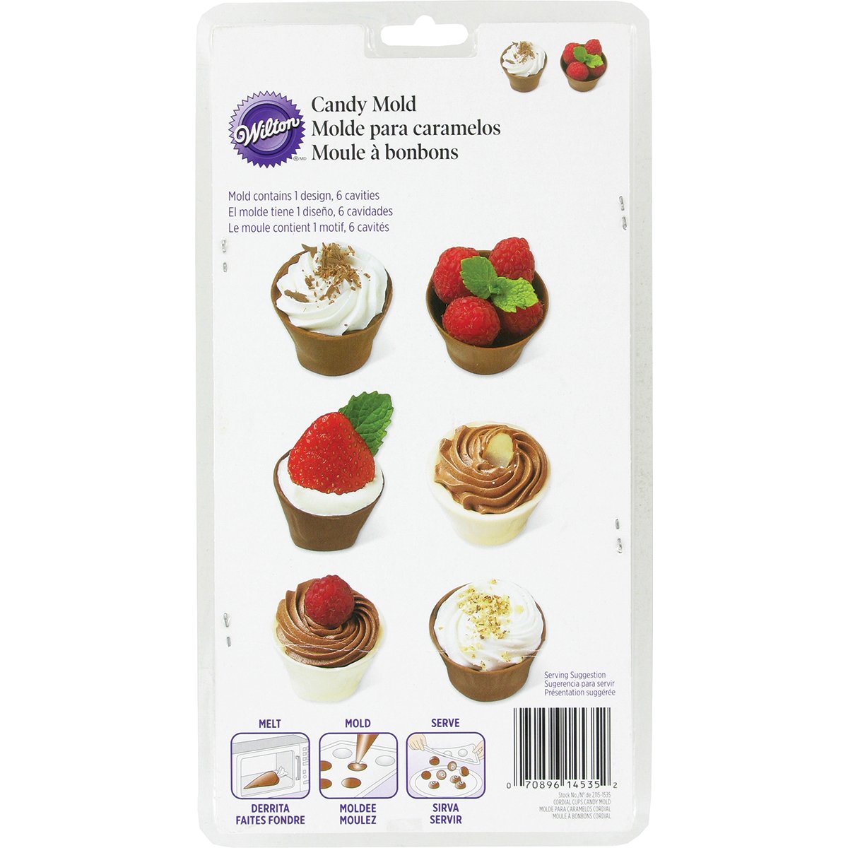 Wilton 24-Cavity Silicone Candy Mold Cups for Chocolate, Candies & Baking - Perfect for DIY Treats, Party Favors & Holiday Gifts