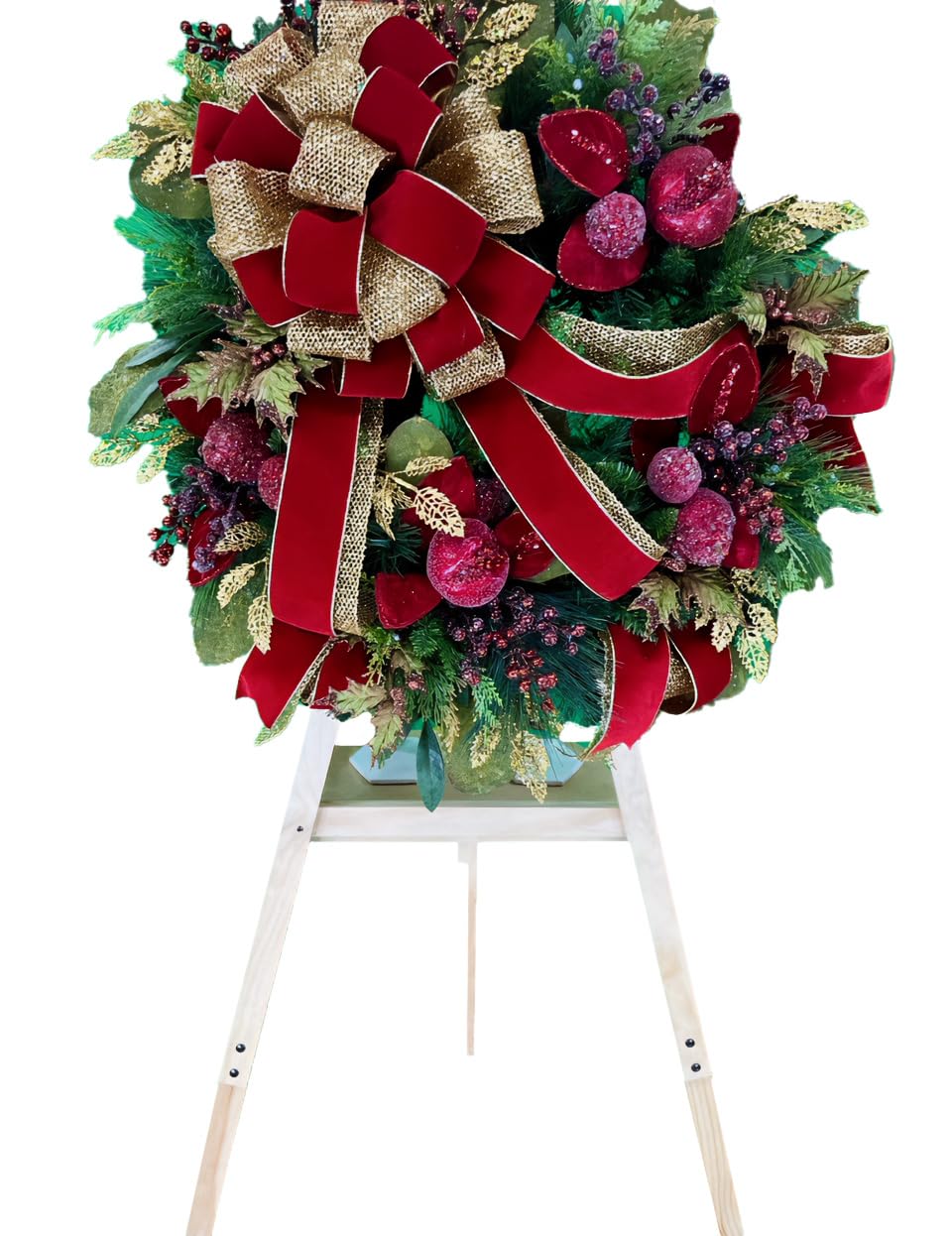 Pro Bow The Stand - Adjustable Wreath Making Stand for DIY Holiday Decorations, Christmas Wreaths & Home Crafts | Perfect for Seasonal Decor, Front Door Displays & Gift Making