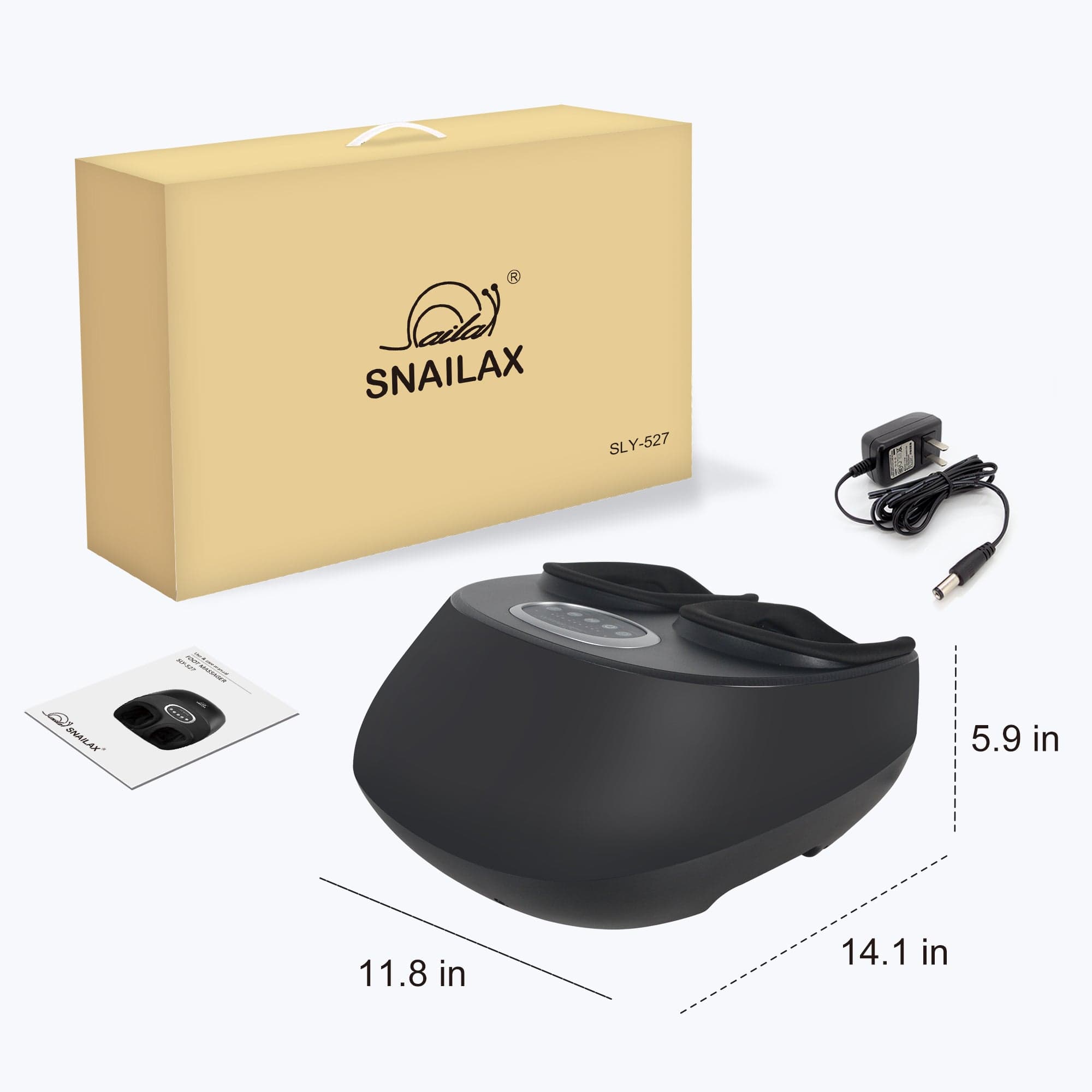 Snailax Electric Shiatsu Foot Massager with Heat - Kneading, Vibration & Compression Therapy for Pain Relief, Remote Control, Fits Up to Size 13 - Perfect for Home, Office & Post-Workout Recovery
