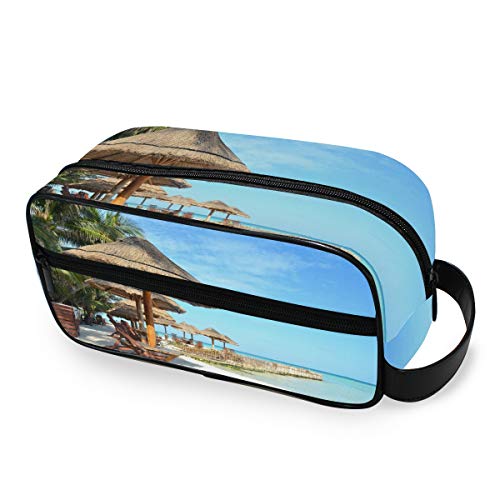 Waterproof Nylon Travel Toiletry Bag - Portable Dopp Kit & Shaving Organizer for Men & Women - Perfect for Beach Trips, Camping & Business Travel - Makeup Case & Cosmetics Storage with Hanging Hook