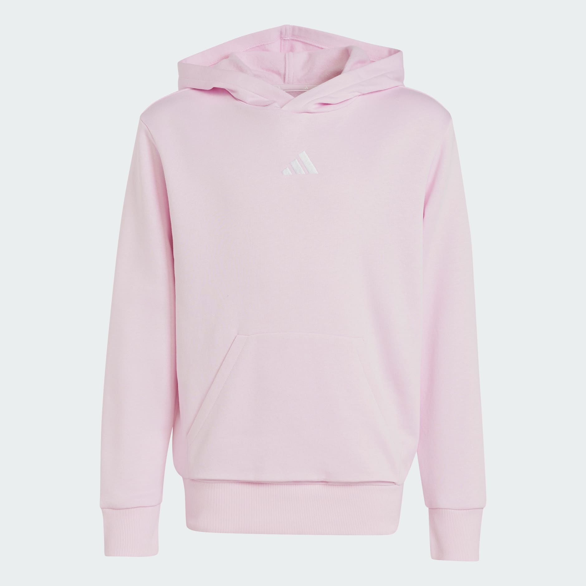 Adidas Kids' Essentials Fleece Pink Hoodie - Soft & Cozy Pullover for Boys & Girls - Perfect for School, Playdates & Outdoor Activities