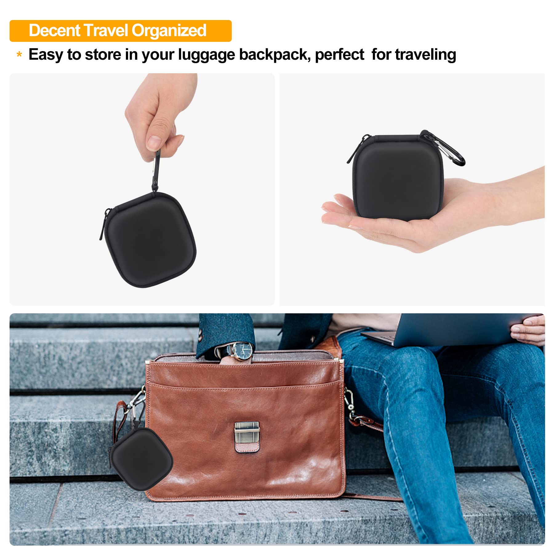 Elonbo Protective Carrying Case for Bose QuietComfort Ultra Earbuds & QC Earbuds II - Wireless Noise Cancelling Headphone Cover (Black) - Travel Storage, Gym Accessory & Daily Organizer