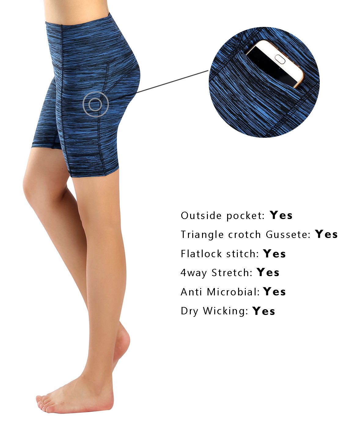 Flatik Women's Yoga Running Shorts - High Waisted Workout Shorts for Women, Breathable Athletic Shorts for Yoga, Gym, Running & Exercise - Perfect for Fitness, Lounge & Active Lifestyle