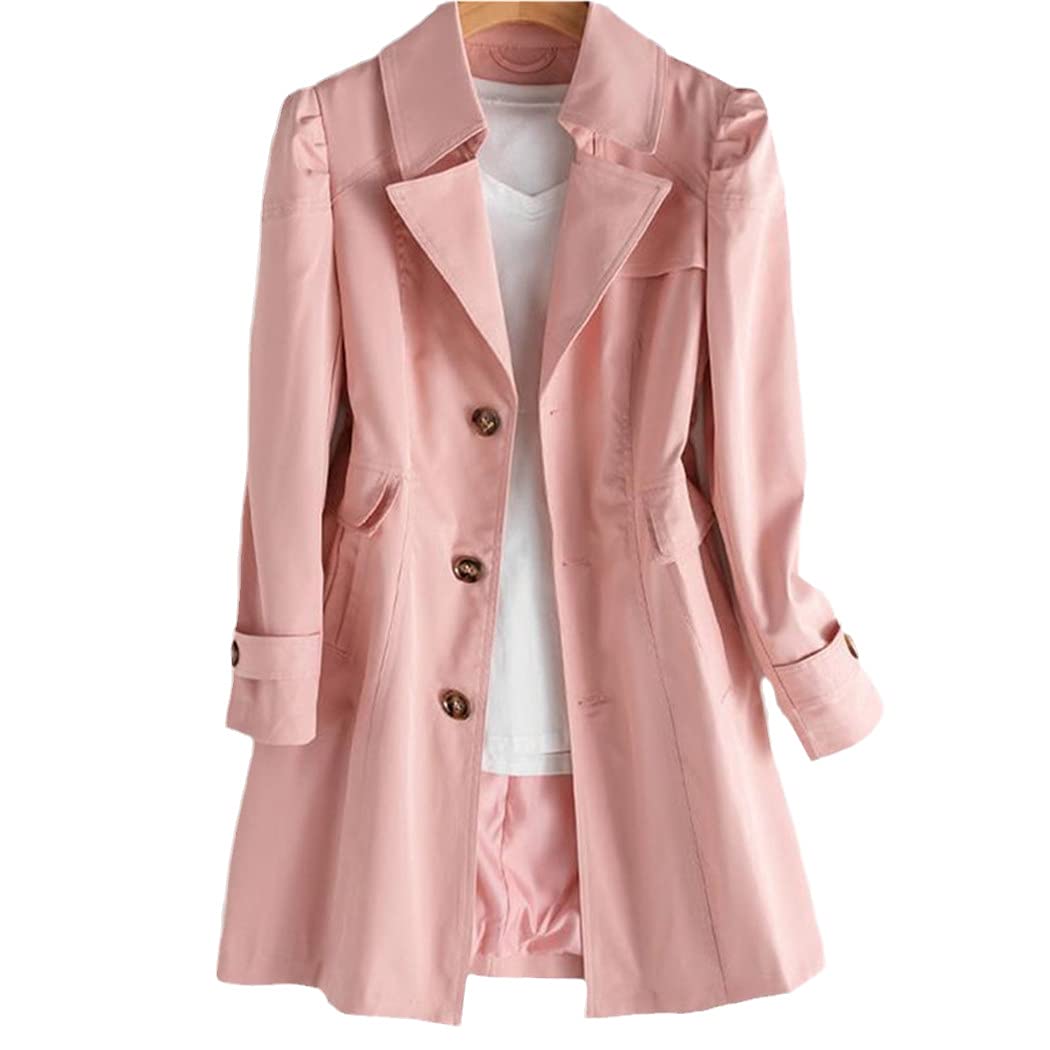 Elegant Slim Long Women's Trench Coat for Spring & Autumn - Office Casual Windbreaker Jacket for Professional Ladies | Perfect for Work, Dating & Outdoor Activities