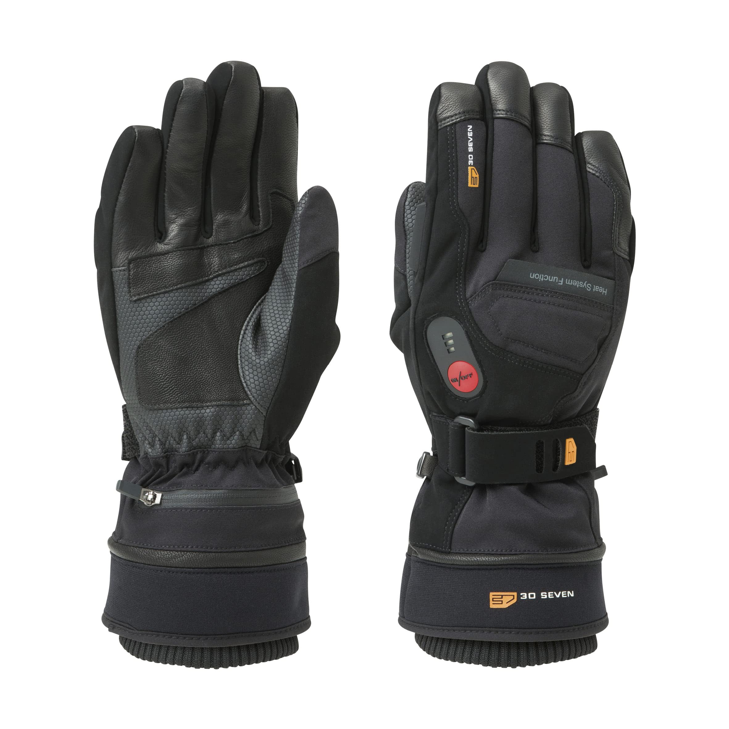 30seven Unisex Heated Gloves with Primaloft Insulation - Ultra Warm Battery-Powered Winter Gloves for Men & Women - Perfect for Skiing, Snowboarding & Outdoor Activities in Cold Weather