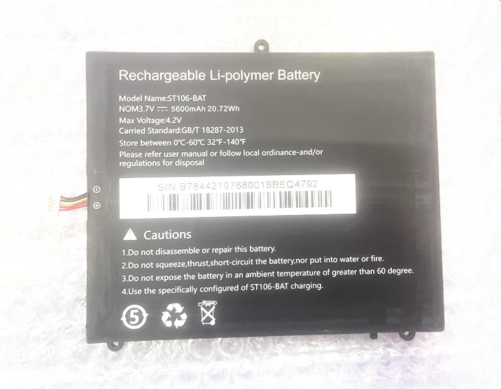 Original Title: GHAG Tablet PC Accessories Replacement for ST106-BAT   Optimized Title: **GHAG Tablet PC Battery Replacement for ST106-BAT - Compatible with 10-Inch Tablets, Long-Lasting Power for Work & Entertainment**    (Note: Assuming 