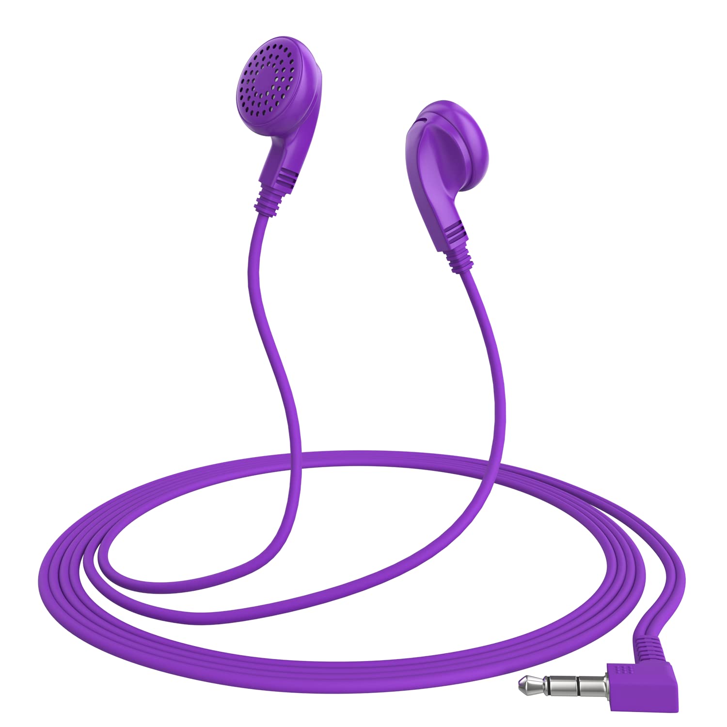 Bulk 3.5mm Earphones 1000 Pack Wholesale Bundle - Maeline Headphones with Tangle-Free Cord for Schools, Gyms, Events & Giveaways