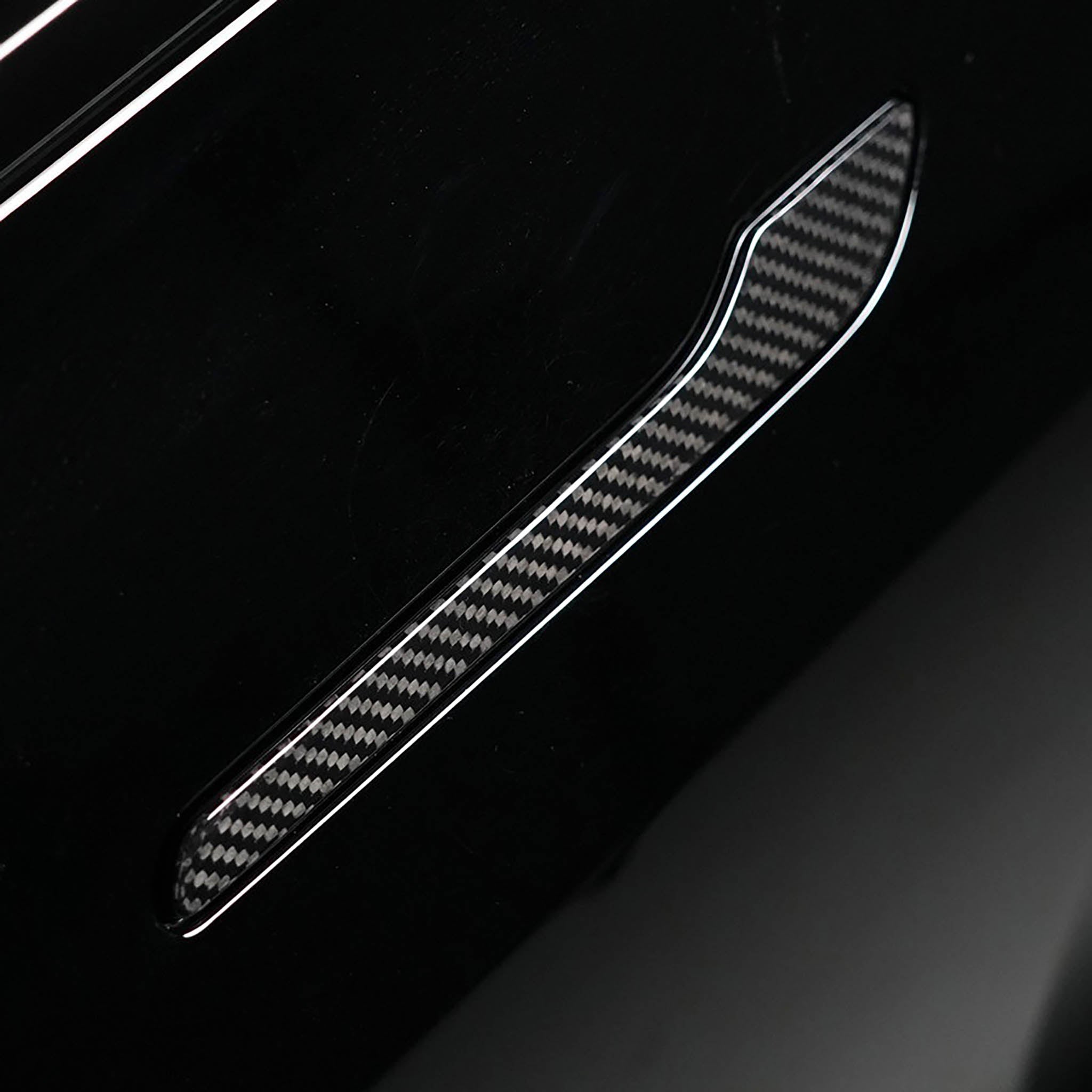 Premium Carbon Fiber Door Handle Covers for Tesla Model 3 Highland 2024+ | Plain Weave Design | Lightweight & Durable Exterior Upgrade | Perfect for Car Enthusiasts & Tesla Owners