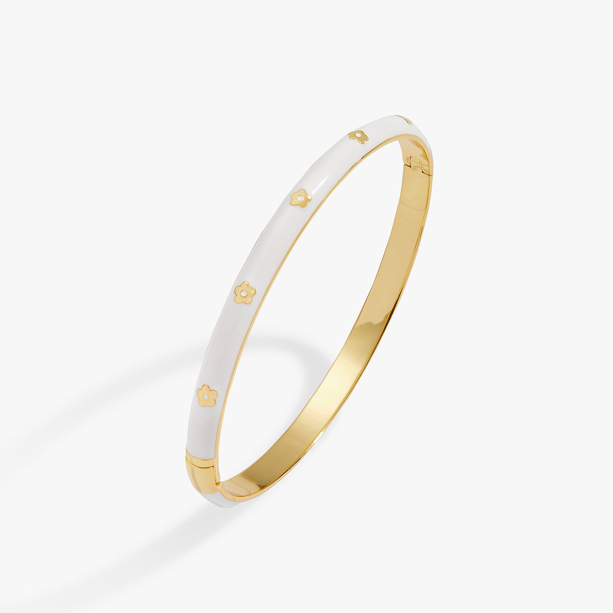Daisy Hinge Bangle Bracelet - Elegant Floral Jewelry for Women | Perfect for Weddings, Parties & Everyday Wear