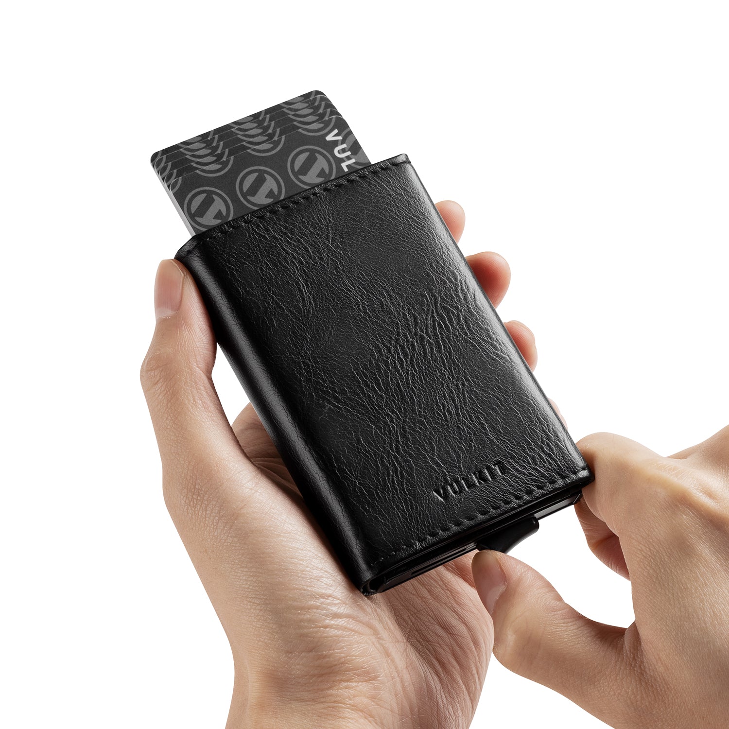 VC203 RFID Blocking Tri-Fold Wallet with Back Zipper Slot & Magnetic Closure - Slim Leather Wallet for Men, Perfect for Travel, Business & Everyday Use