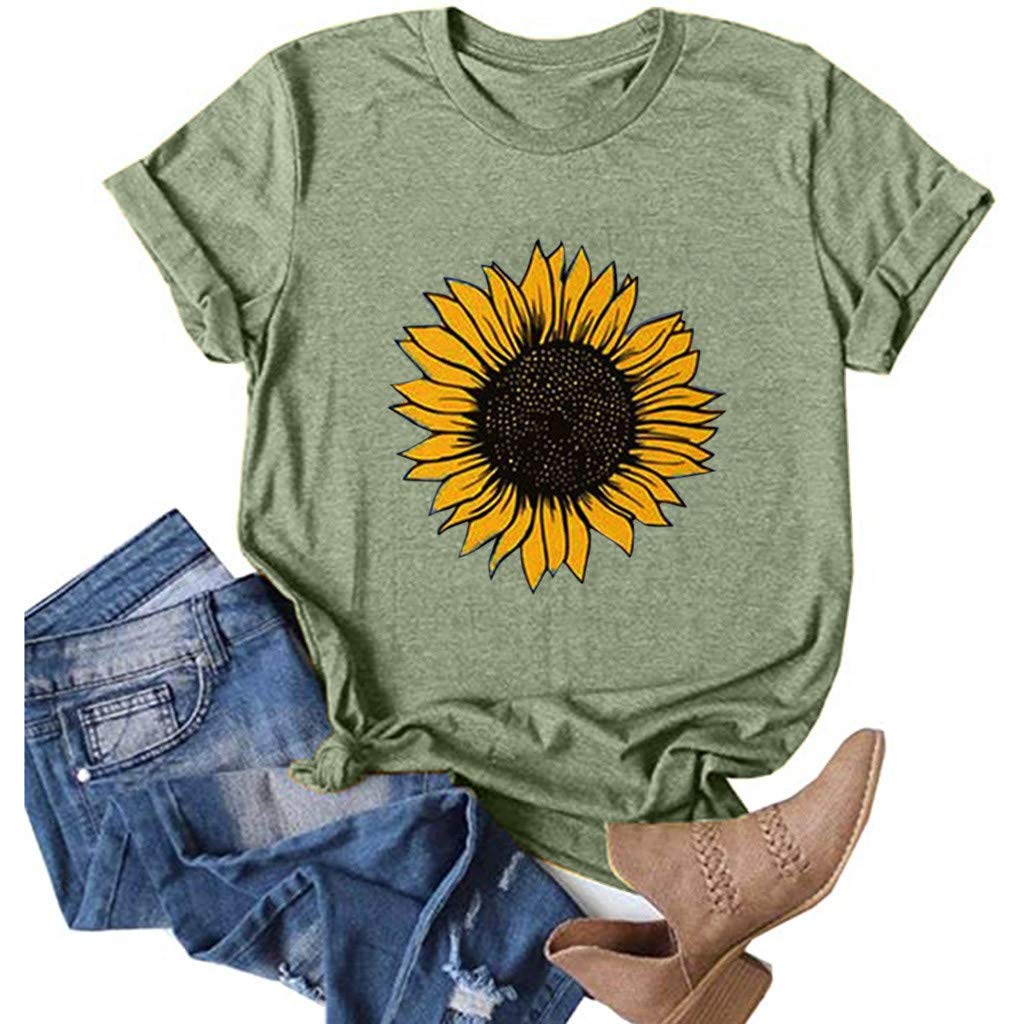 Women's Casual Short Sleeve T-Shirts - Basic Loose Fit O-Neck Blouses with Stylish Prints | Perfect for Everyday Wear, Summer Outfits & Layering