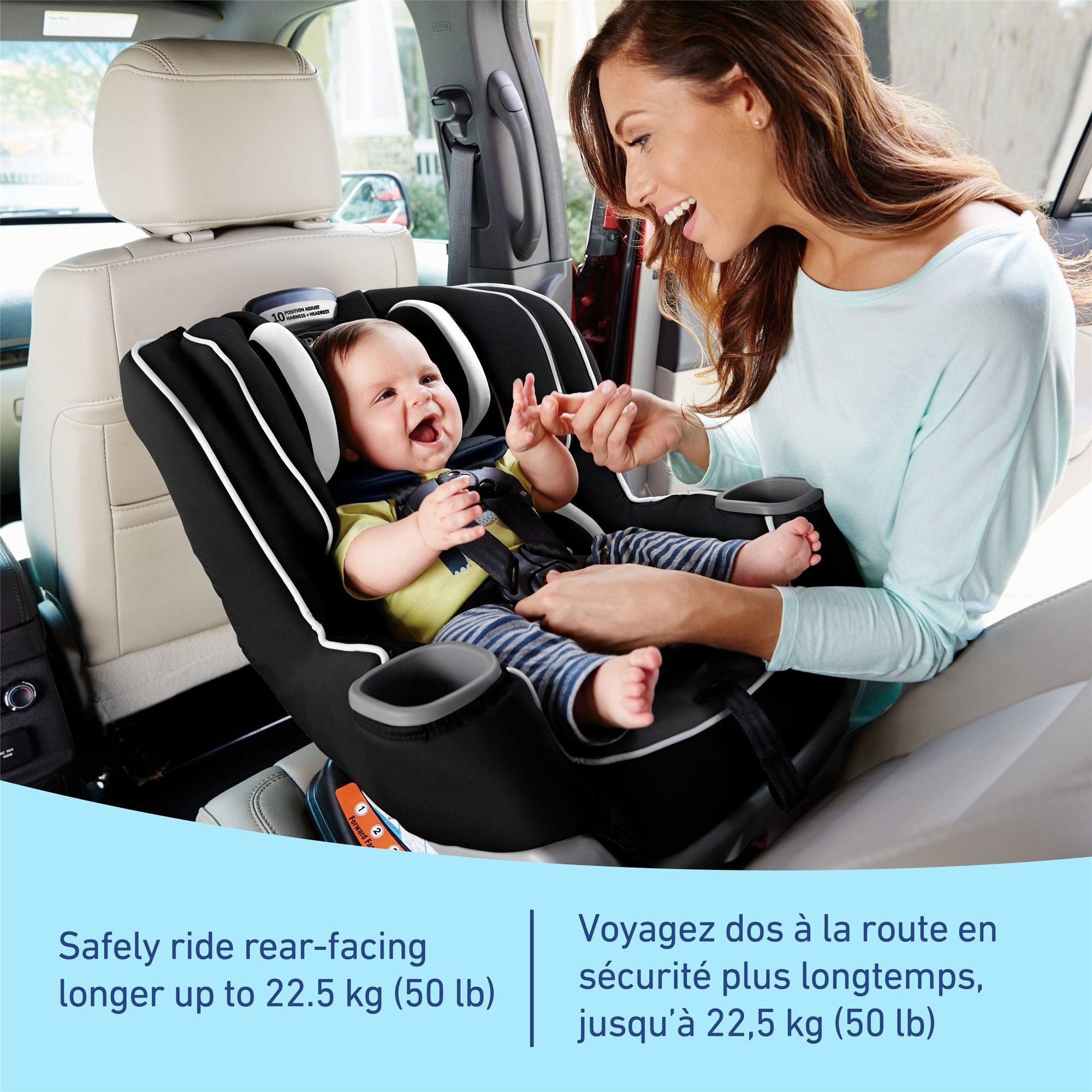 Graco Extend2Fit Convertible Car Seat - 3-in-1 Rear Facing, Forward Facing & Booster Seat for Toddlers & Kids | Safe & Comfortable for Long Rides | Perfect for Family Travel & Daily Commute