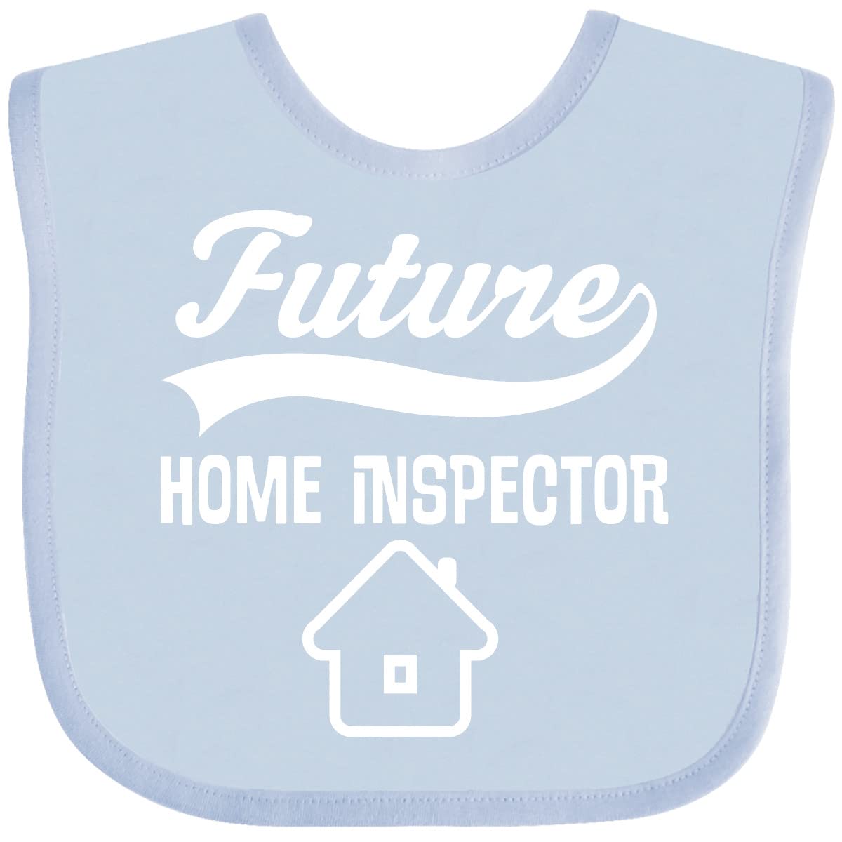 Inktastic Home Inspector Future Job Baby Bib - Funny Career Themed Bib for Infants & Toddlers - Perfect for Home Inspector Parents & Kids - Great for Mealtime, Playtime & Photo Shoots