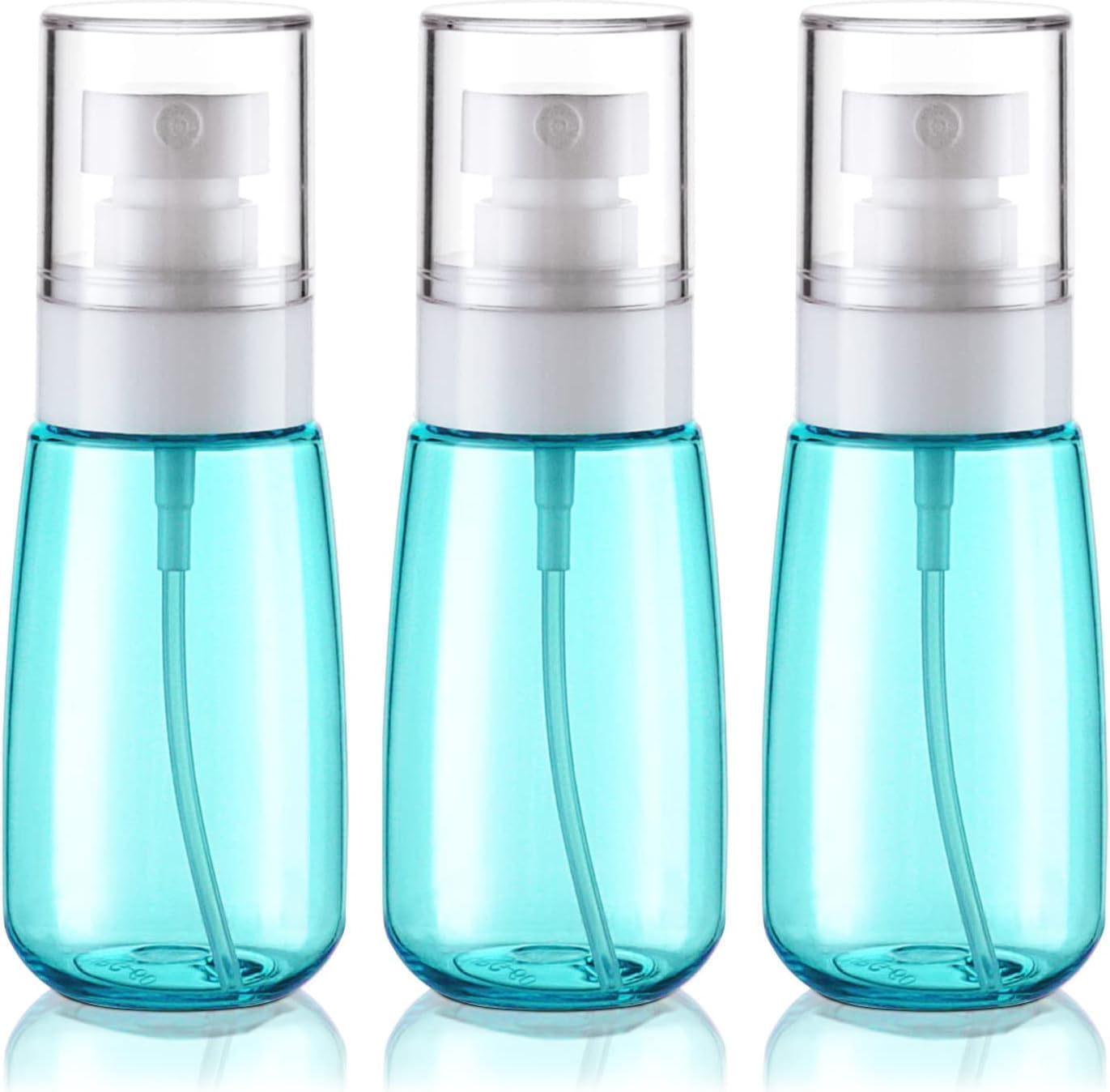 Hidak 3.4oz/100ml Fine Mist Spray Bottle - TSA Approved Empty Refillable Travel Container for Perfume, Skincare, Makeup & Lotion | Plastic Hair Sprayer with Adjustable Nozzle | Perfect for Travel, Gym, Salon & Home Use (Pack of 3)