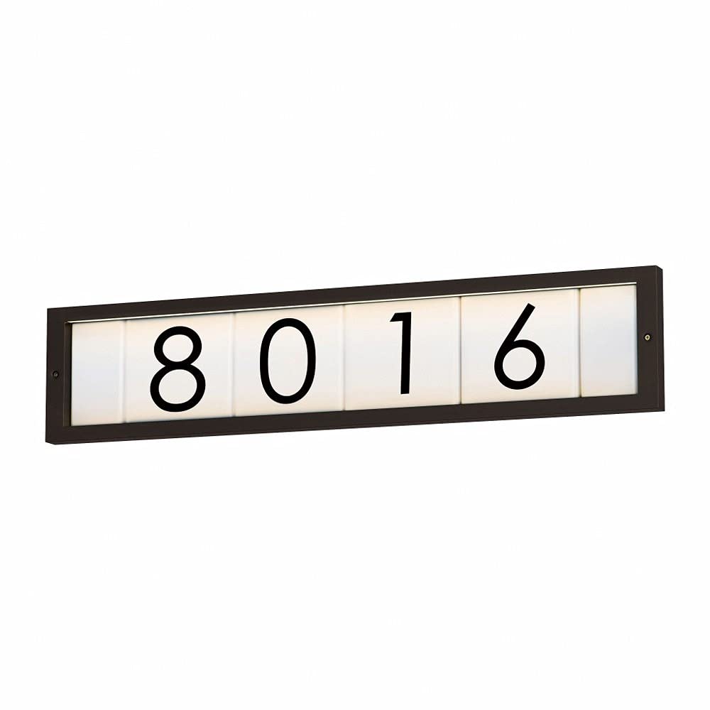 25 Inch 5.5W 2 LED Outdoor Address Frame - Black Finish House Number Sign for Front Door, Porch & Mailbox - Weatherproof & Energy Efficient Lighting