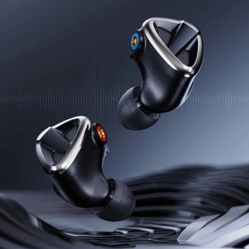 FiiO FH19 Hybrid In-Ear Earphones with 2 Dynamic Drivers + 6 Knowles Balanced Armatures - HiFi Audiophile Headphones for Music, Gaming & Studio Monitoring