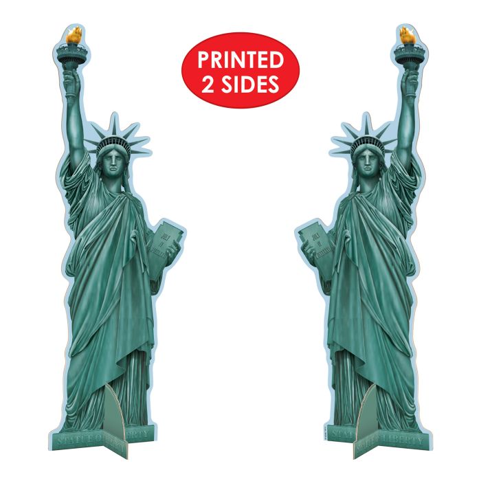 12 Pack Beistle 3D Statue of Liberty Centerpieces for Patriotic Party Decorations - Perfect for 4th of July, Memorial Day & Independence Day Celebrations